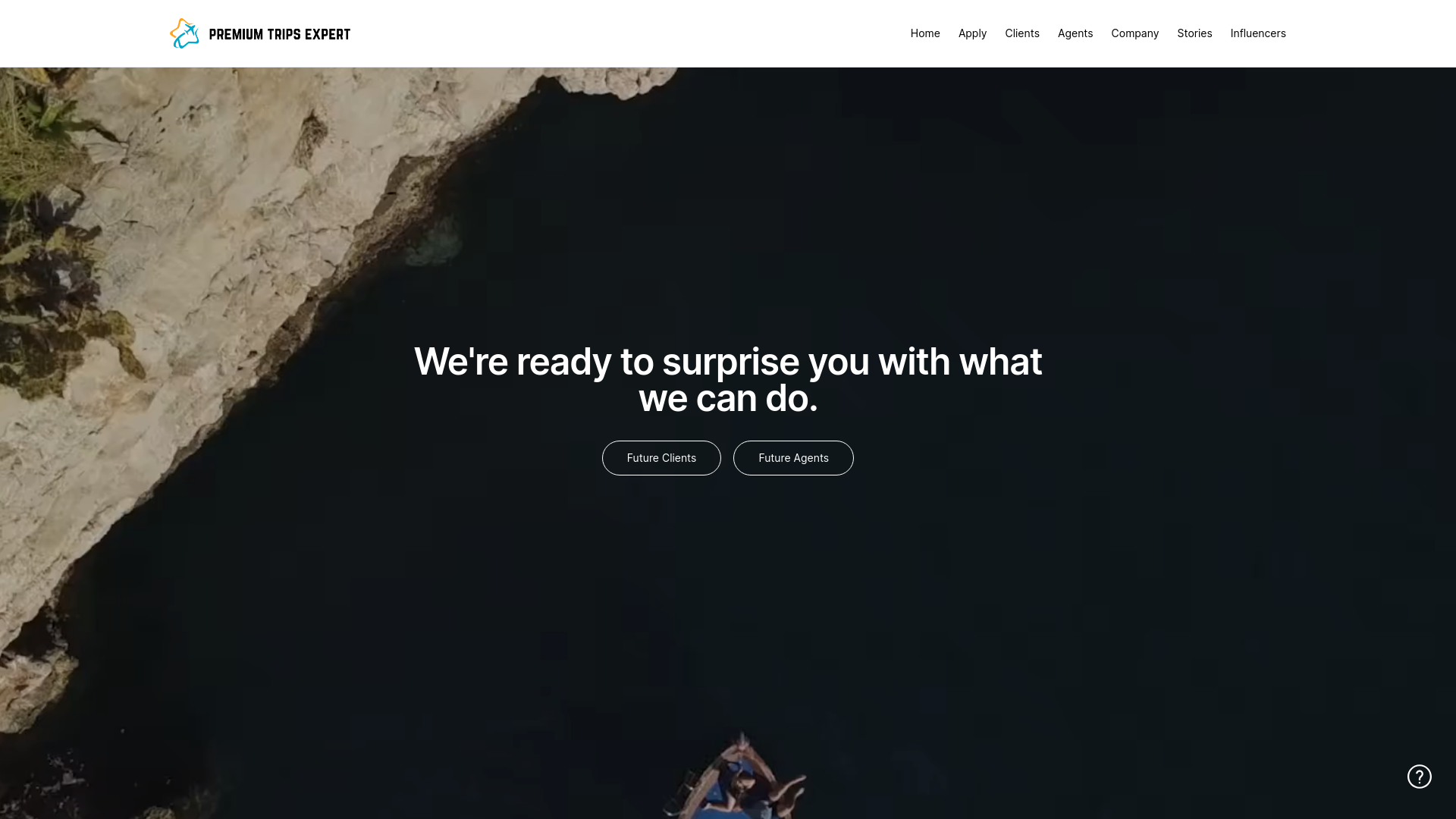 website screenshot of https://premiumtripsexpert.pro