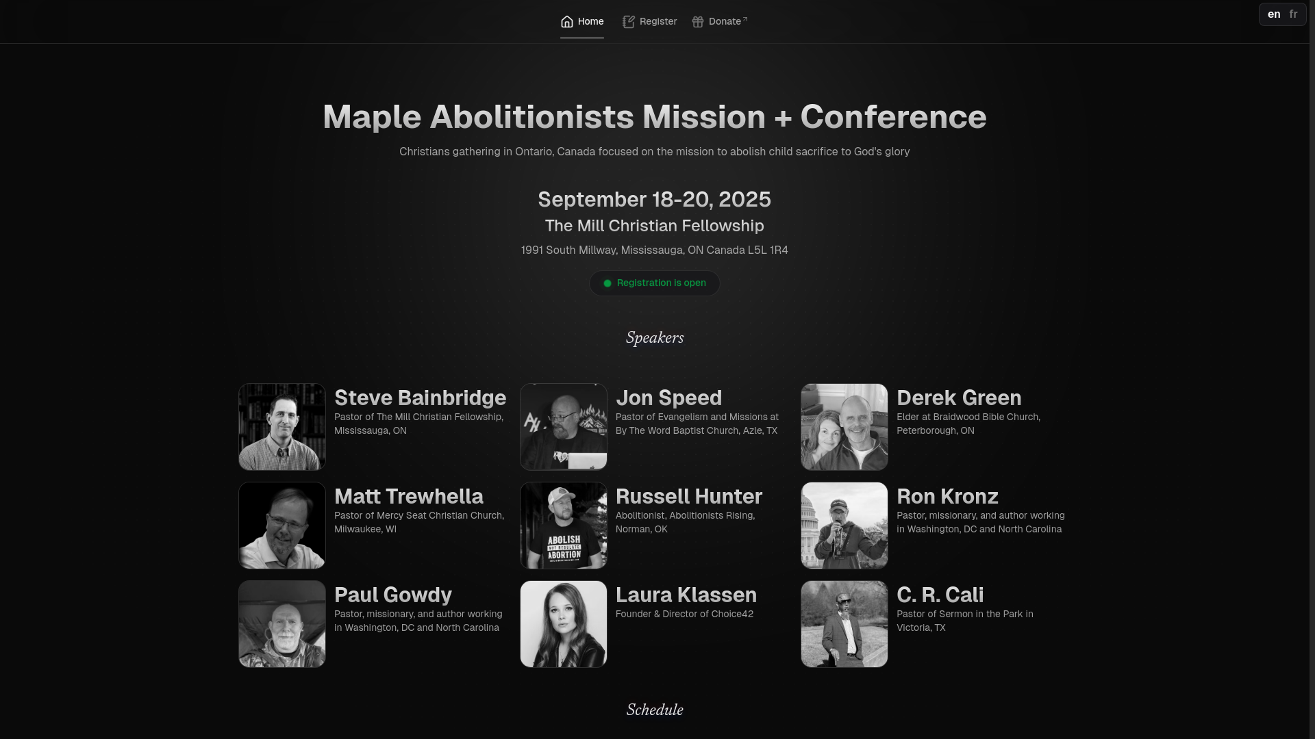 website screenshot of https://mapleabolition.ca/