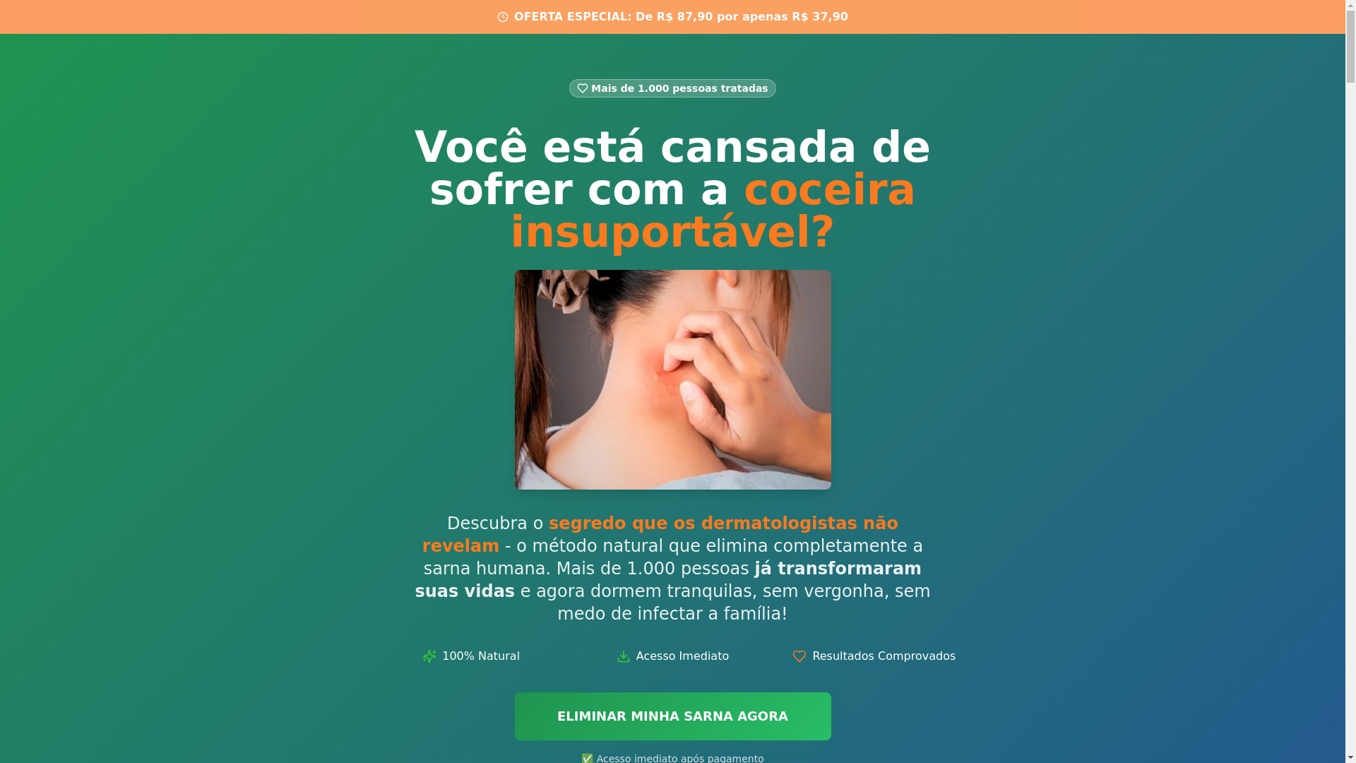 website screenshot of https://sarnatratamento.shop/