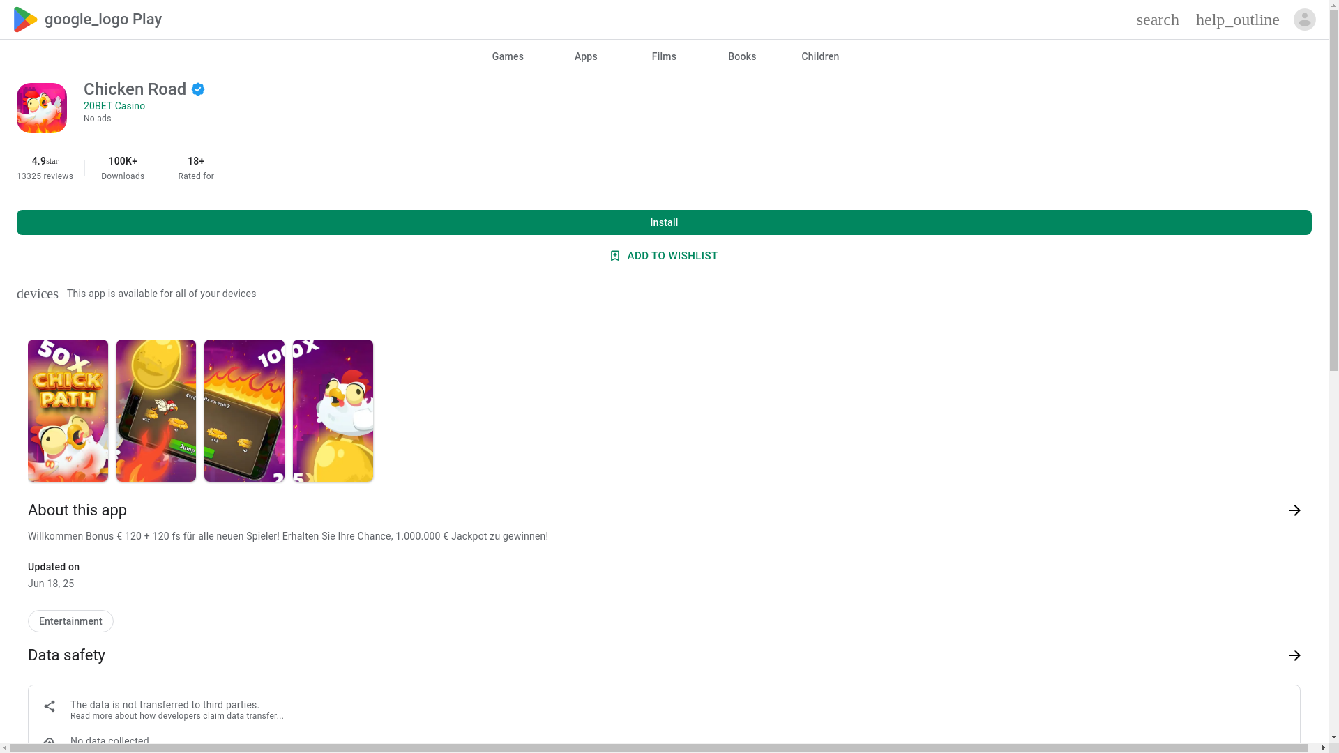 website screenshot of https://go-chicken-road.site/