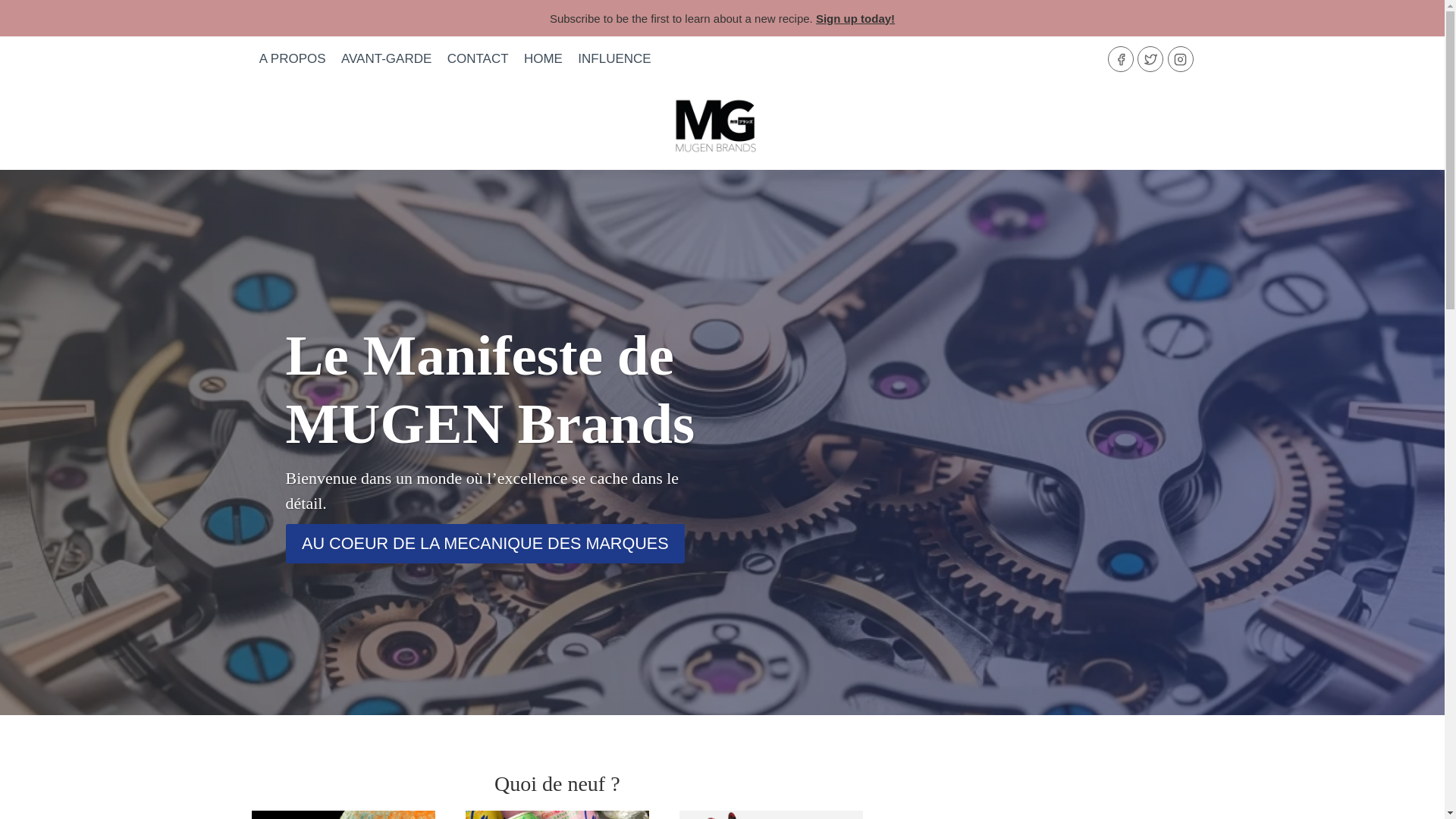 website screenshot of https://mugen-brands.com/