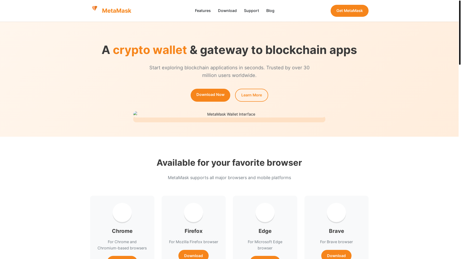 website screenshot of https://download-metamask-wallet-extension.pages.dev/