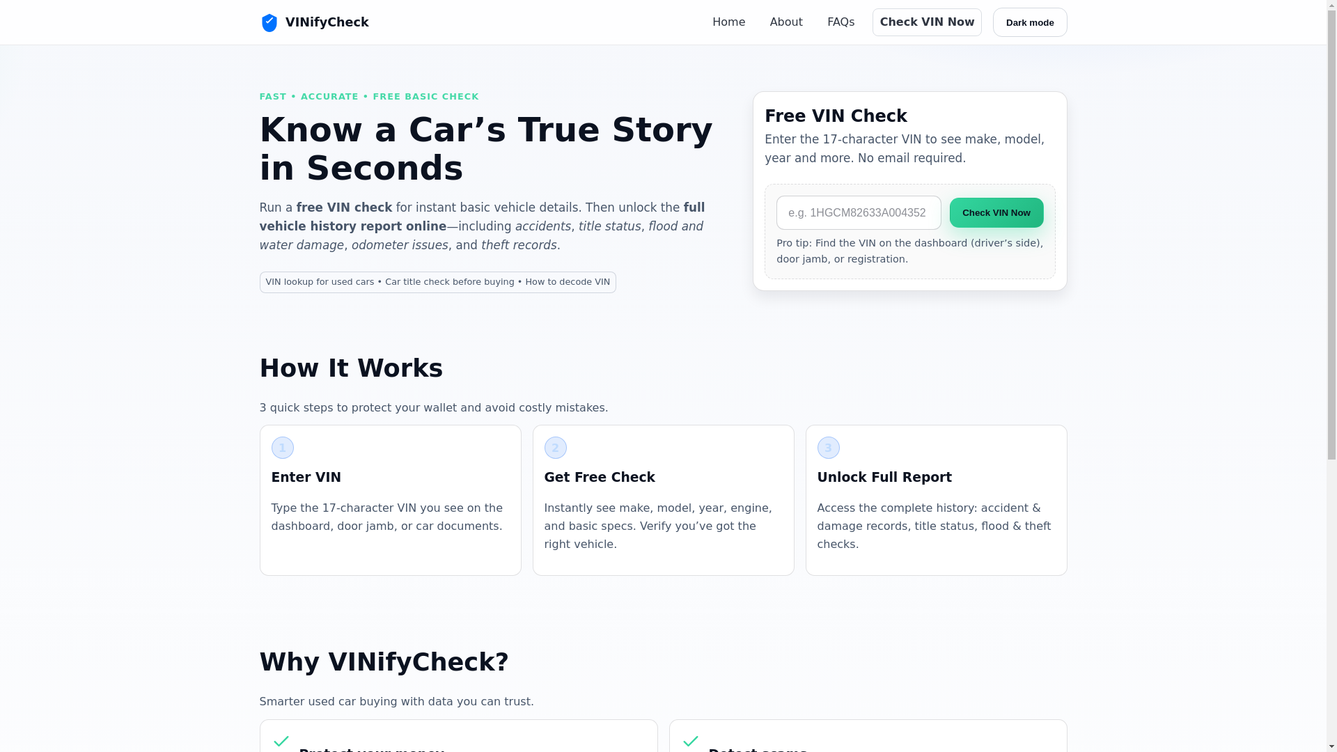 website screenshot of https://vinify.pages.dev/