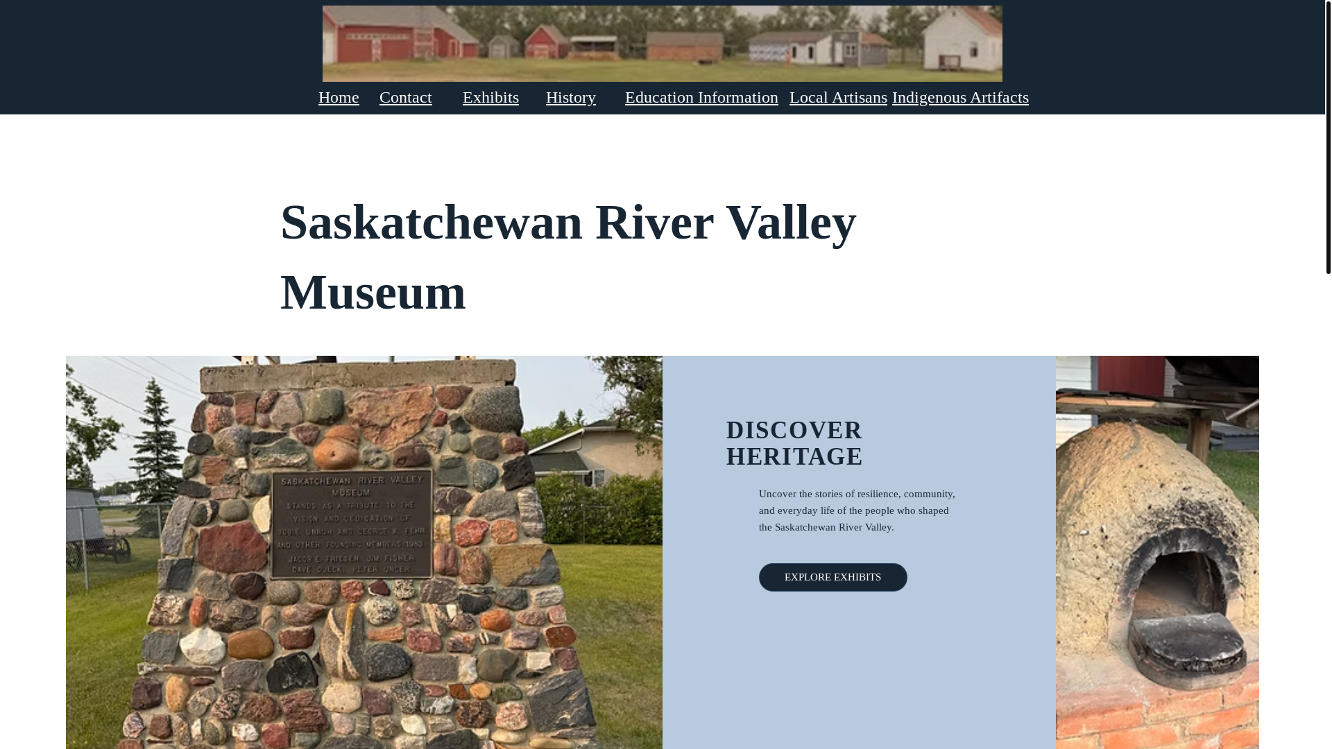 website screenshot of https://saskatchewanrivervalleymuseum.com/