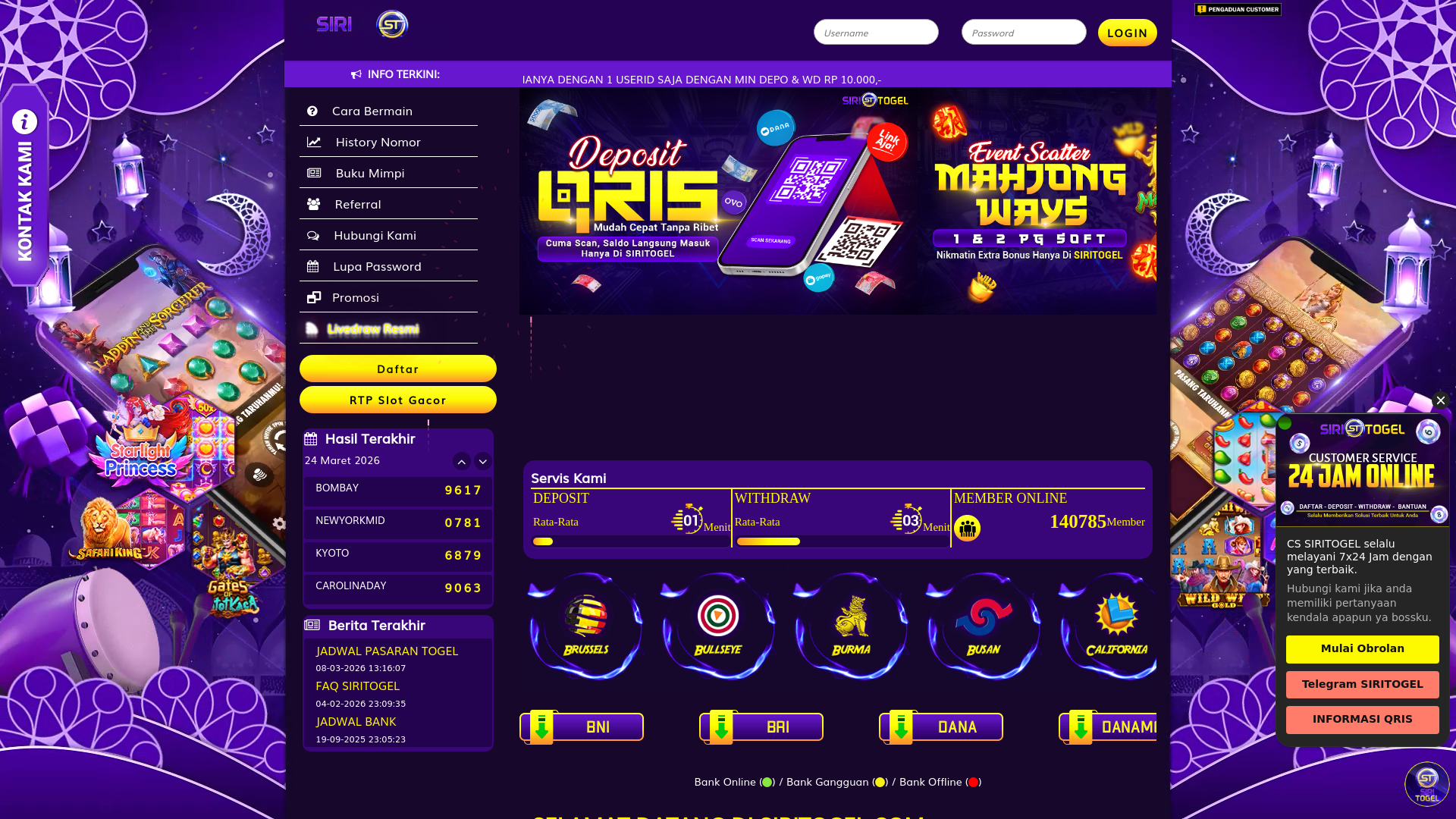 website screenshot of https://siritogelesf391.com/