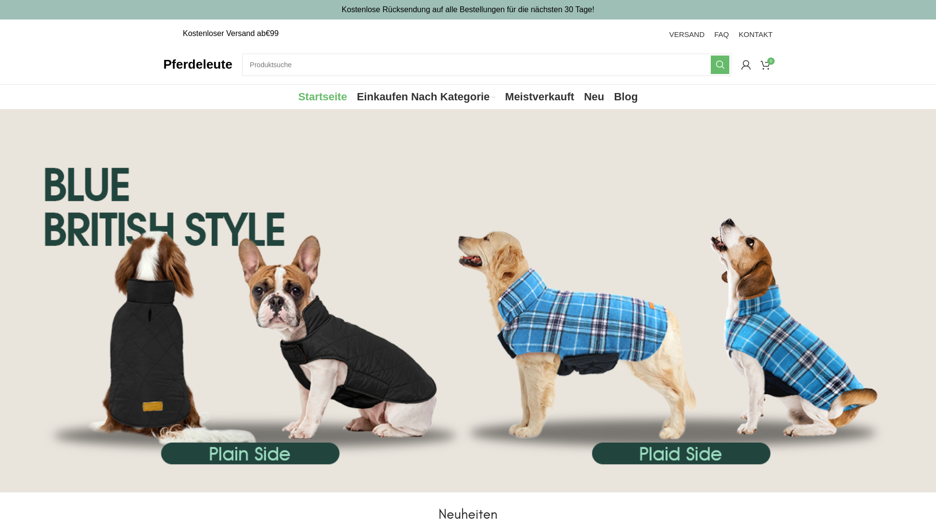 website screenshot of https://pferdeleute.de