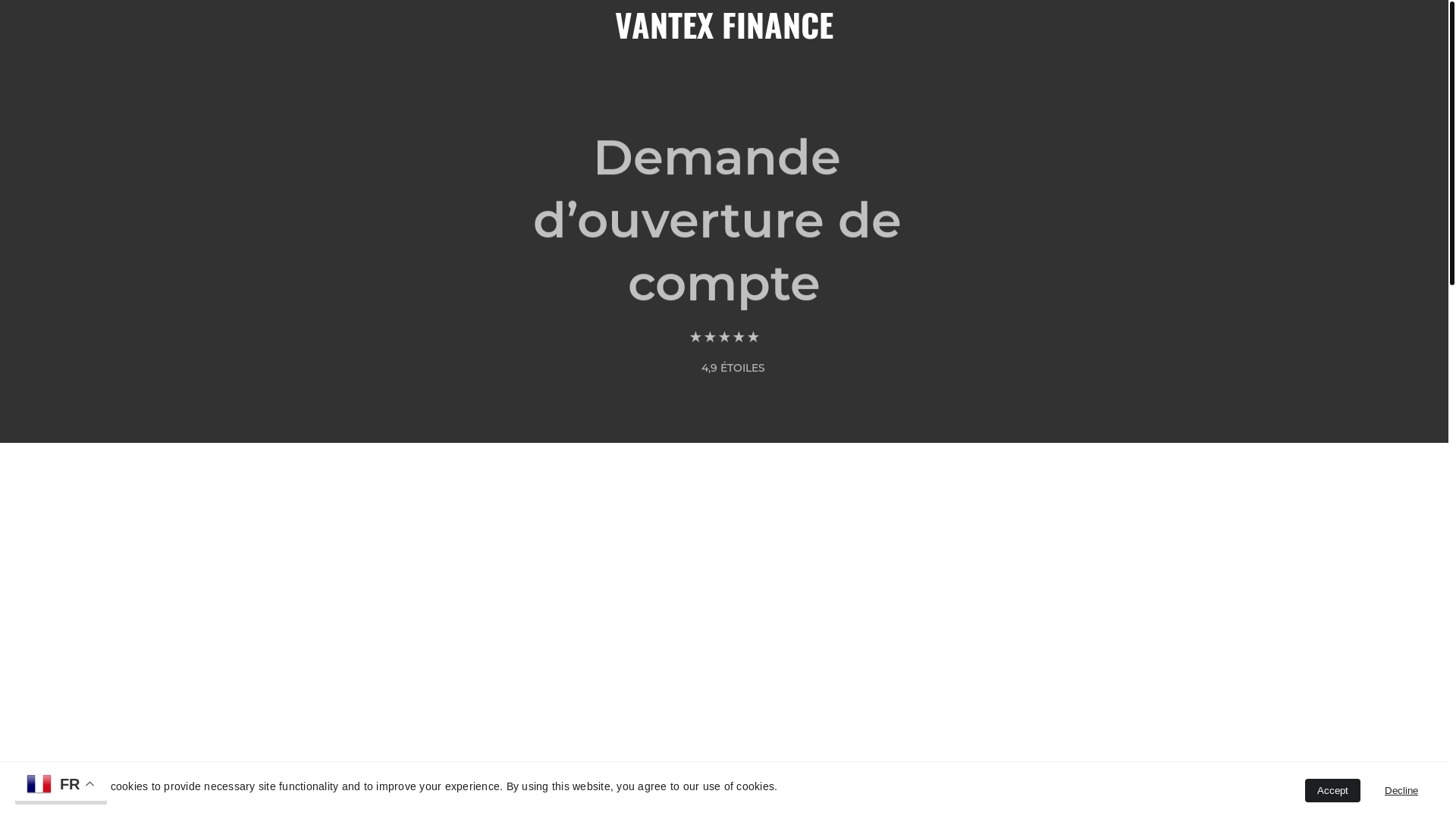 website screenshot of https://contactvantexfinance.online/