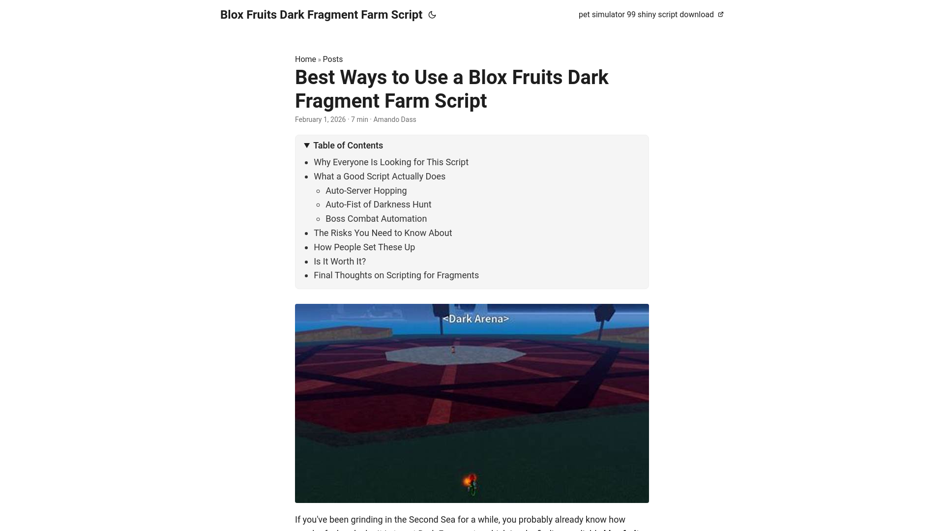 website screenshot of https://blox-fruits-dark-fragment-farm-script.pages.dev/