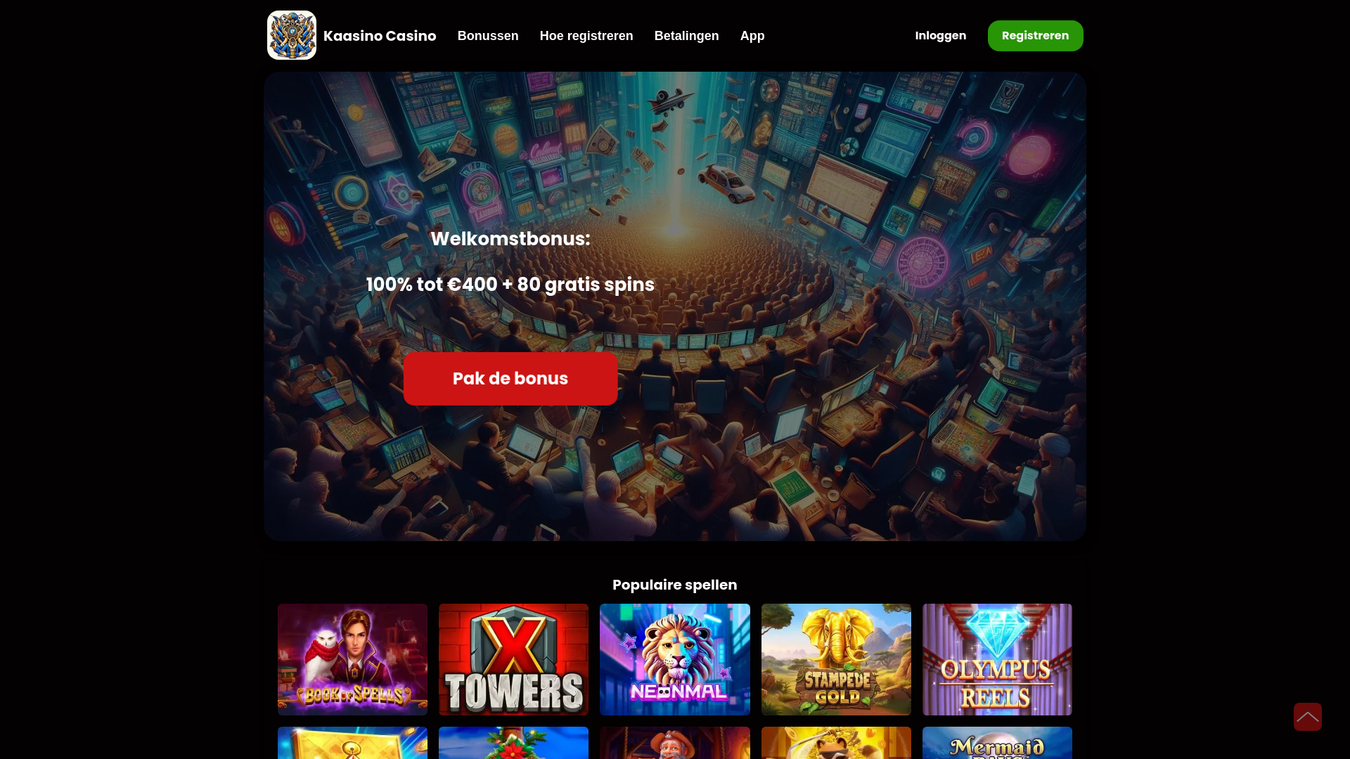 website screenshot of https://casinokaasino.live/