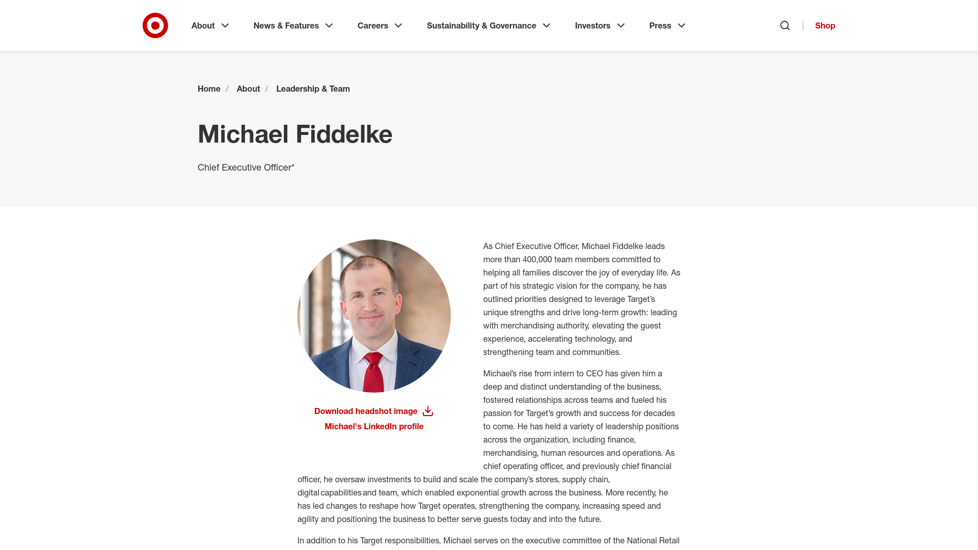 website screenshot of https://michaeljfiddelke.net/