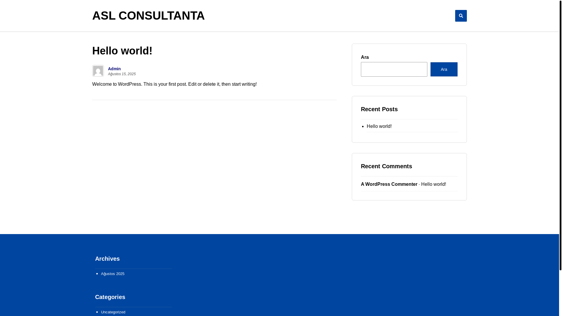 website screenshot of https://aslconsultanta.ro/