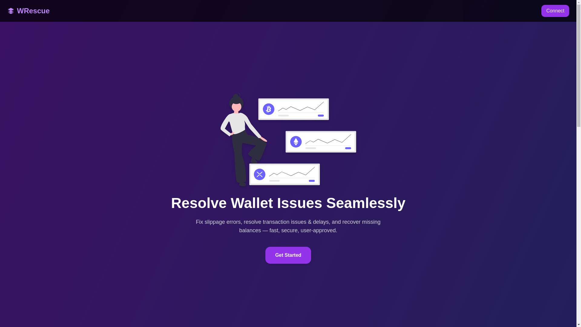 website screenshot of https://wrescue.pages.dev/