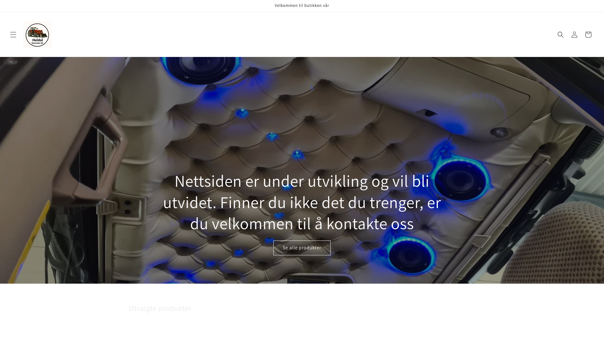 website screenshot of https://traktortilbehor.no/