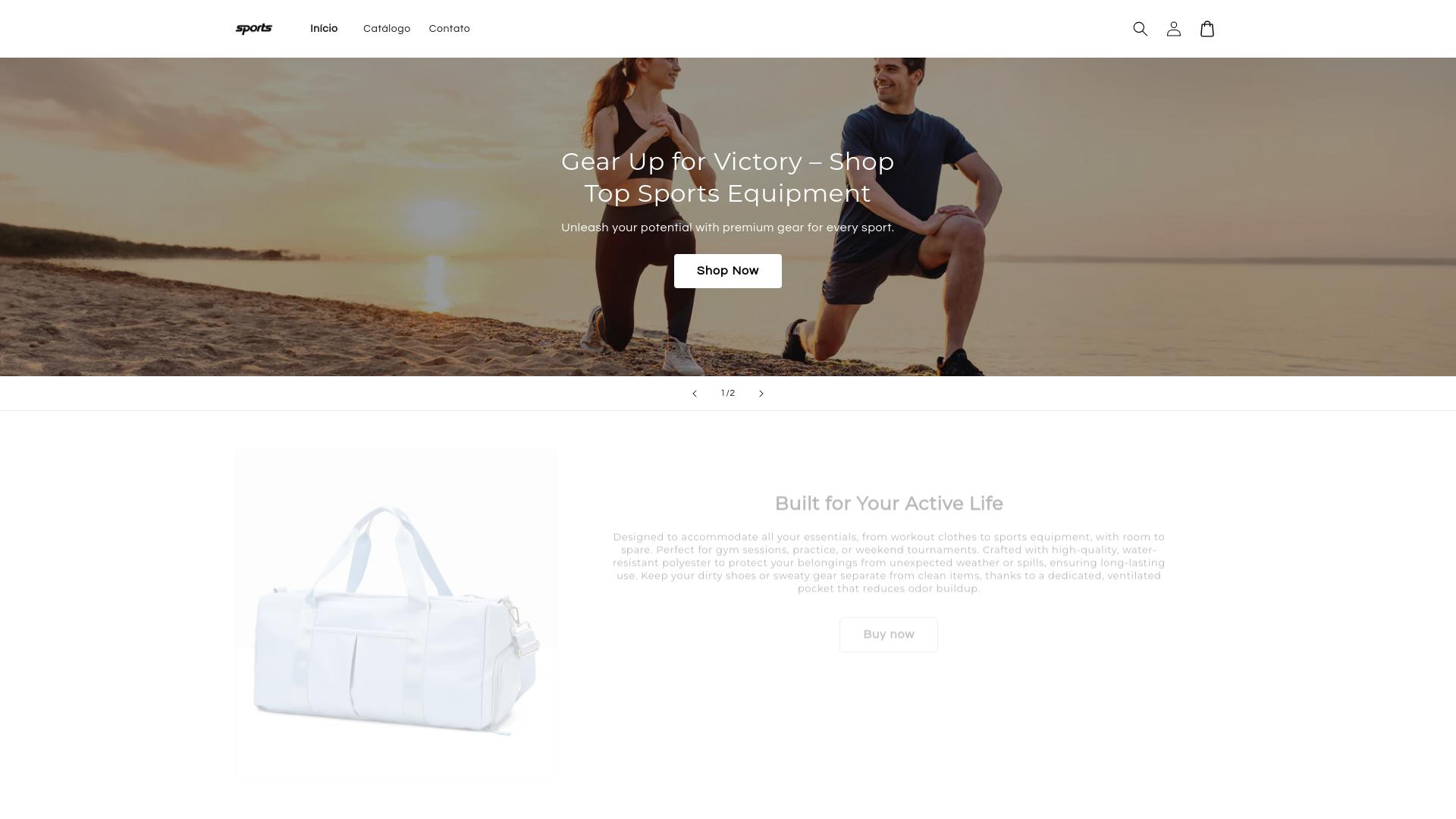 website screenshot of https://powerzonesports.store