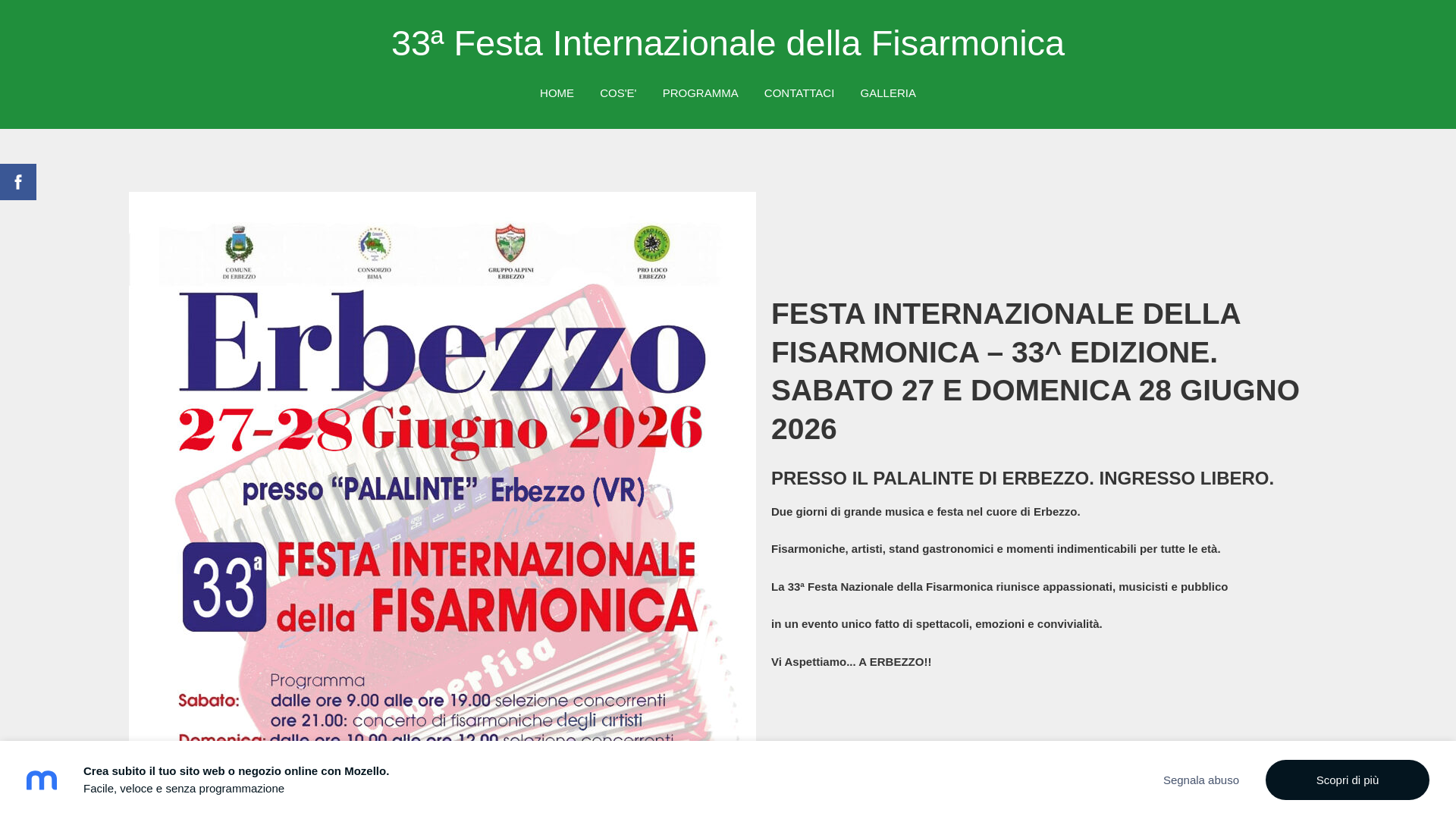 website screenshot of https://festafisaerbezzo.it/