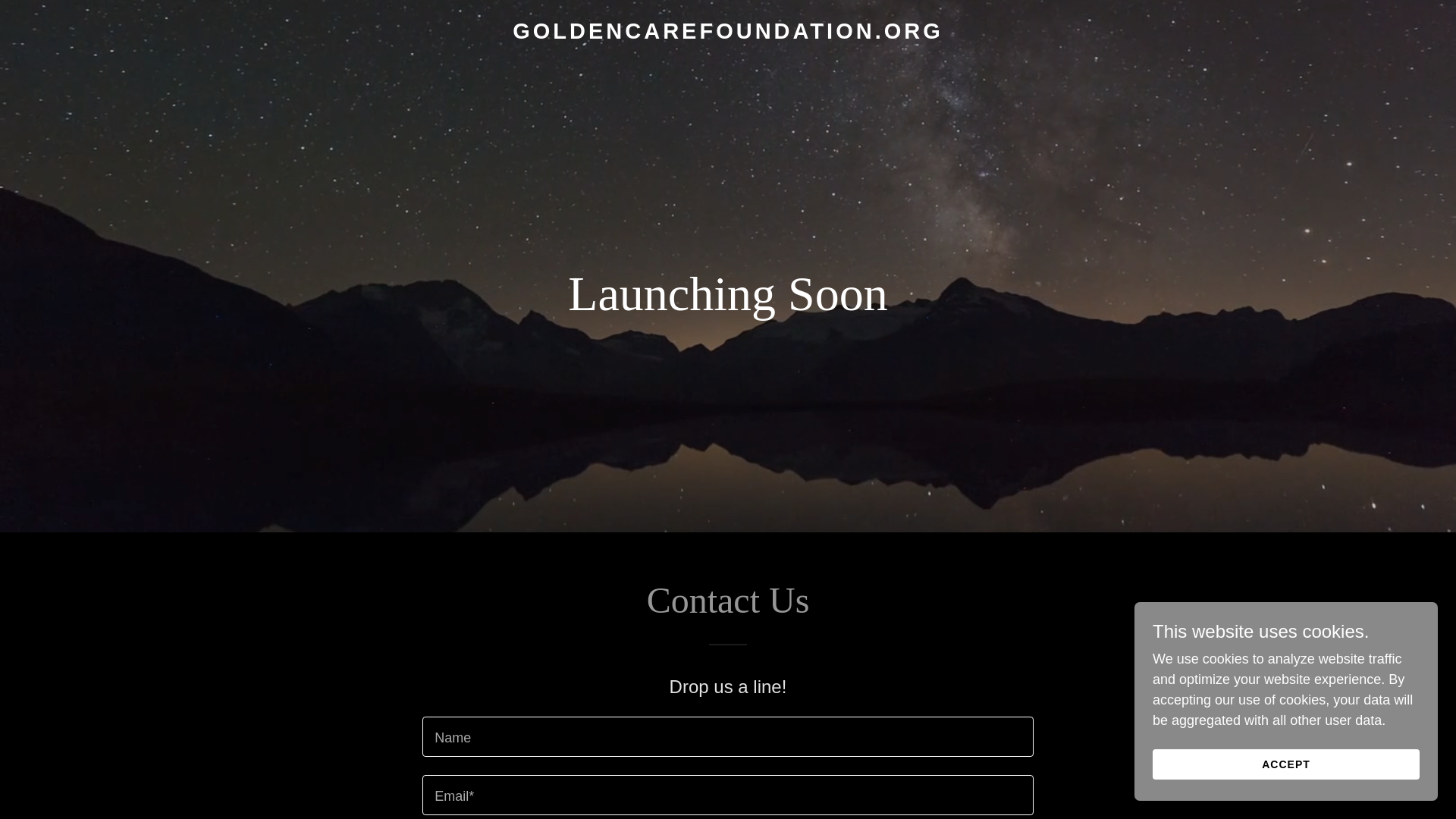 website screenshot of https://goldencarefoundation.org/