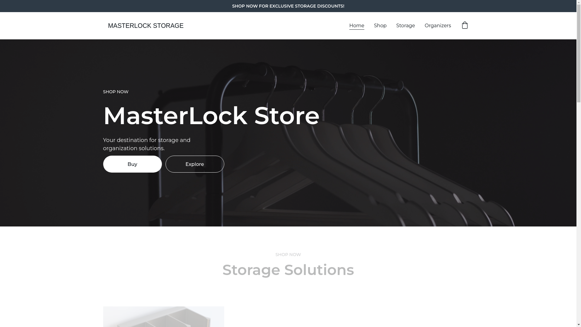 website screenshot of https://masterlock-storage.com/