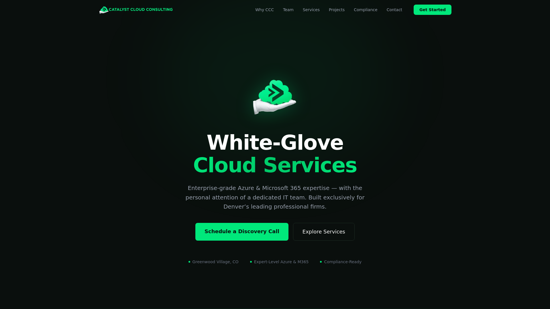 website screenshot of https://catalyst-cloud-consulting.com/