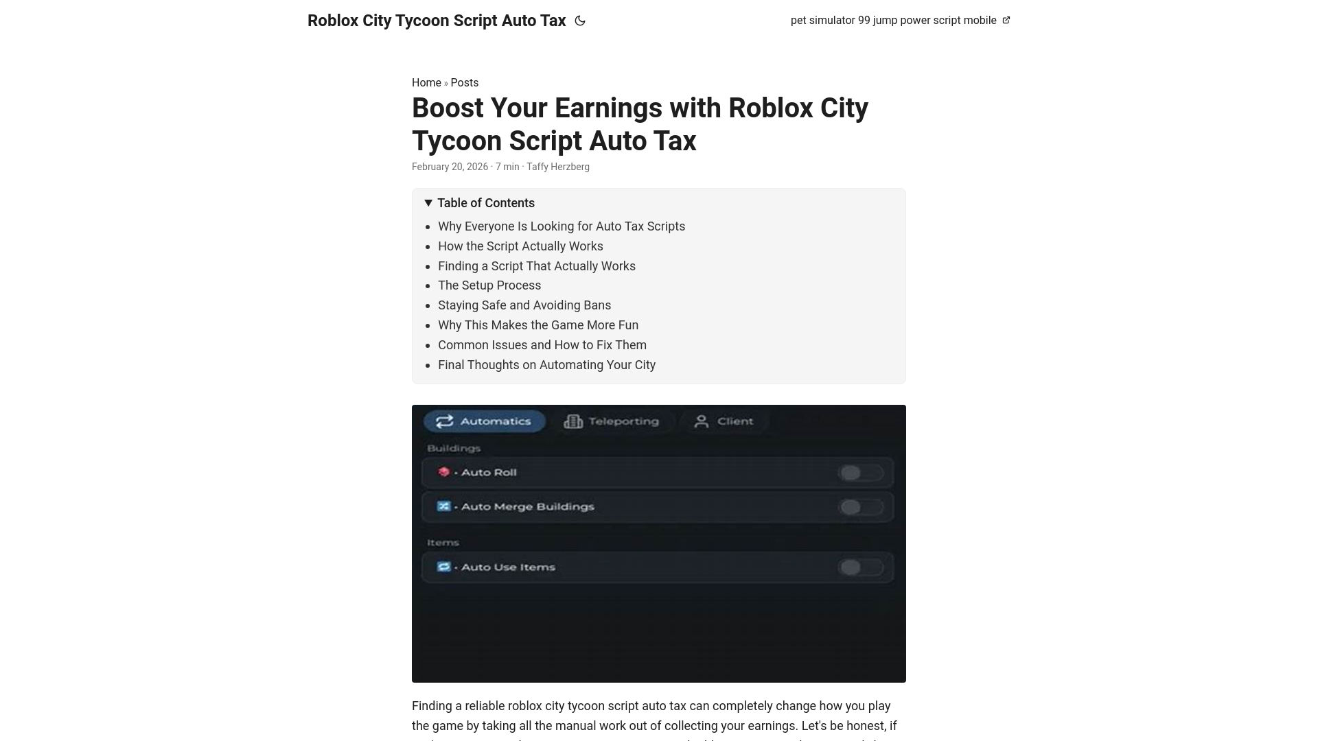 website screenshot of https://roblox-city-tycoon-script-auto-tax.pages.dev/
