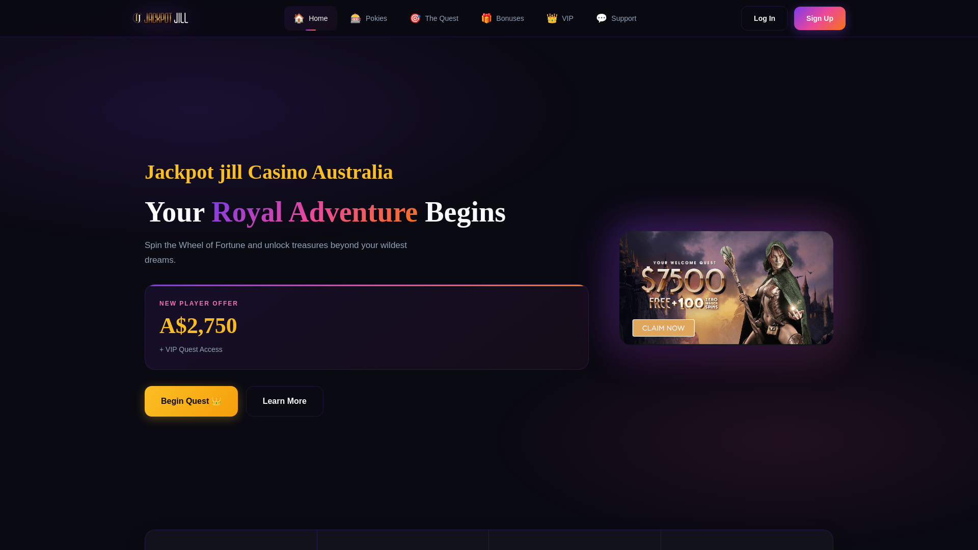 website screenshot of https://jackpotjill.app/