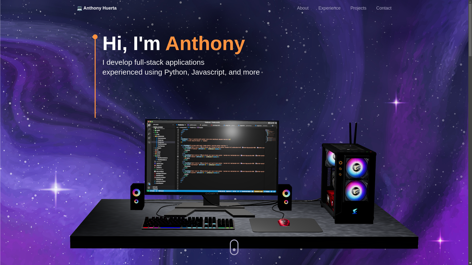 website screenshot of https://personal-portfolio-site-ebe.pages.dev/