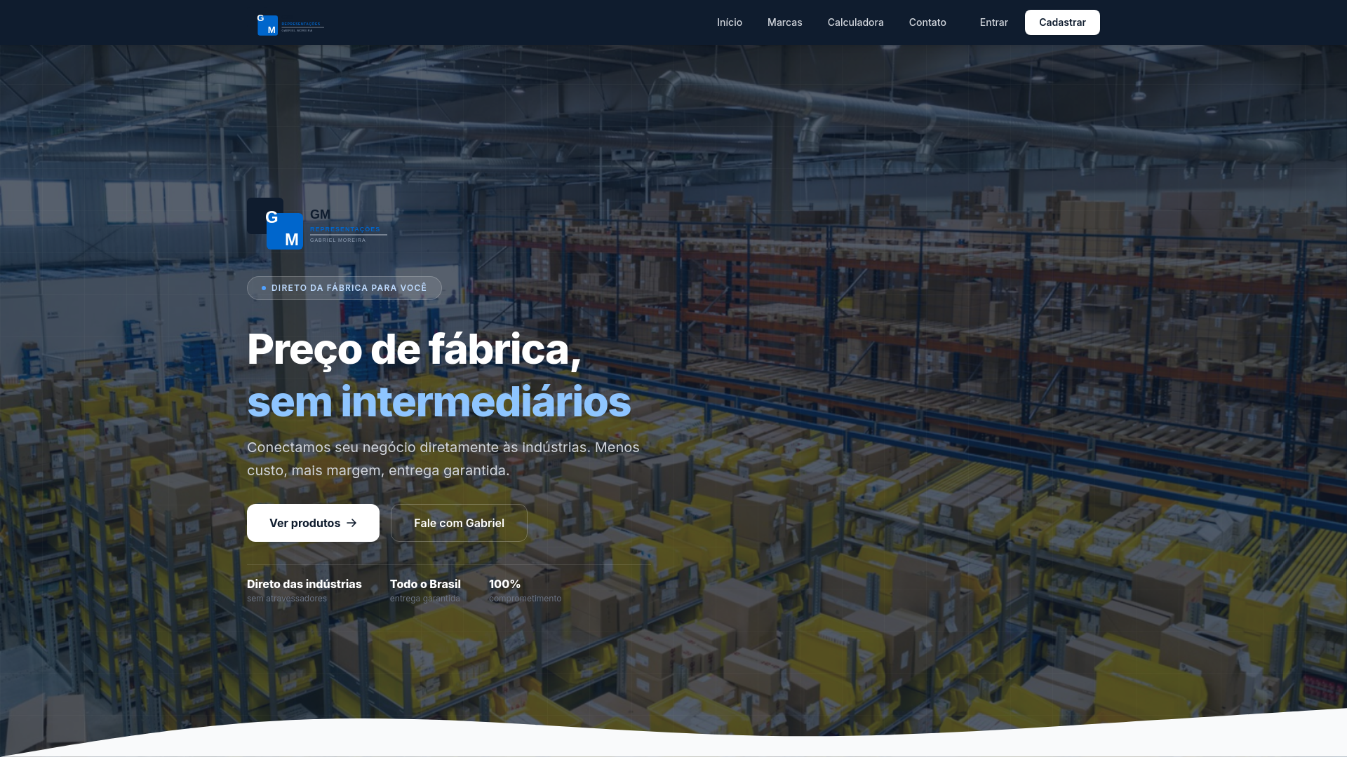 website screenshot of https://gmconsultoriaonline.com.br/