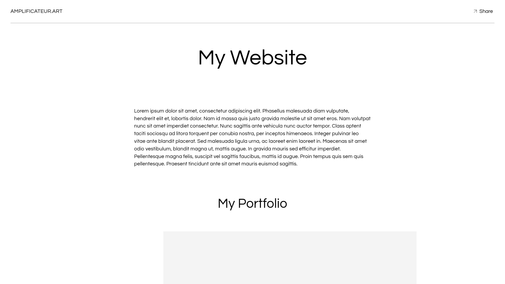website screenshot of https://amplificateur.art/