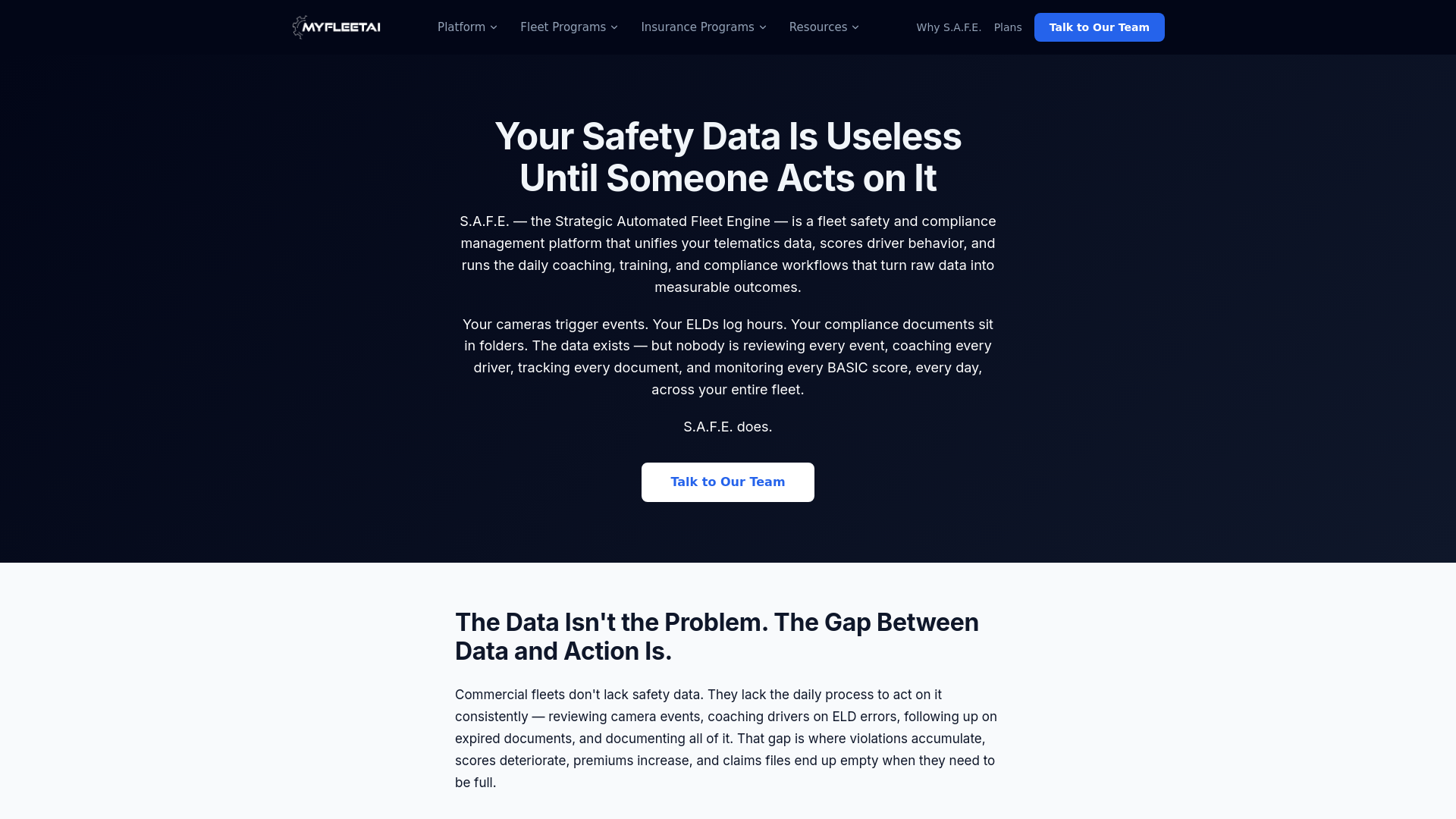 website screenshot of https://fleetrisklabs.com/