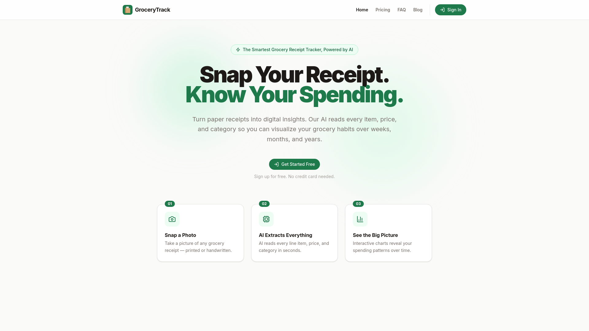website screenshot of https://grocerytrack.food/