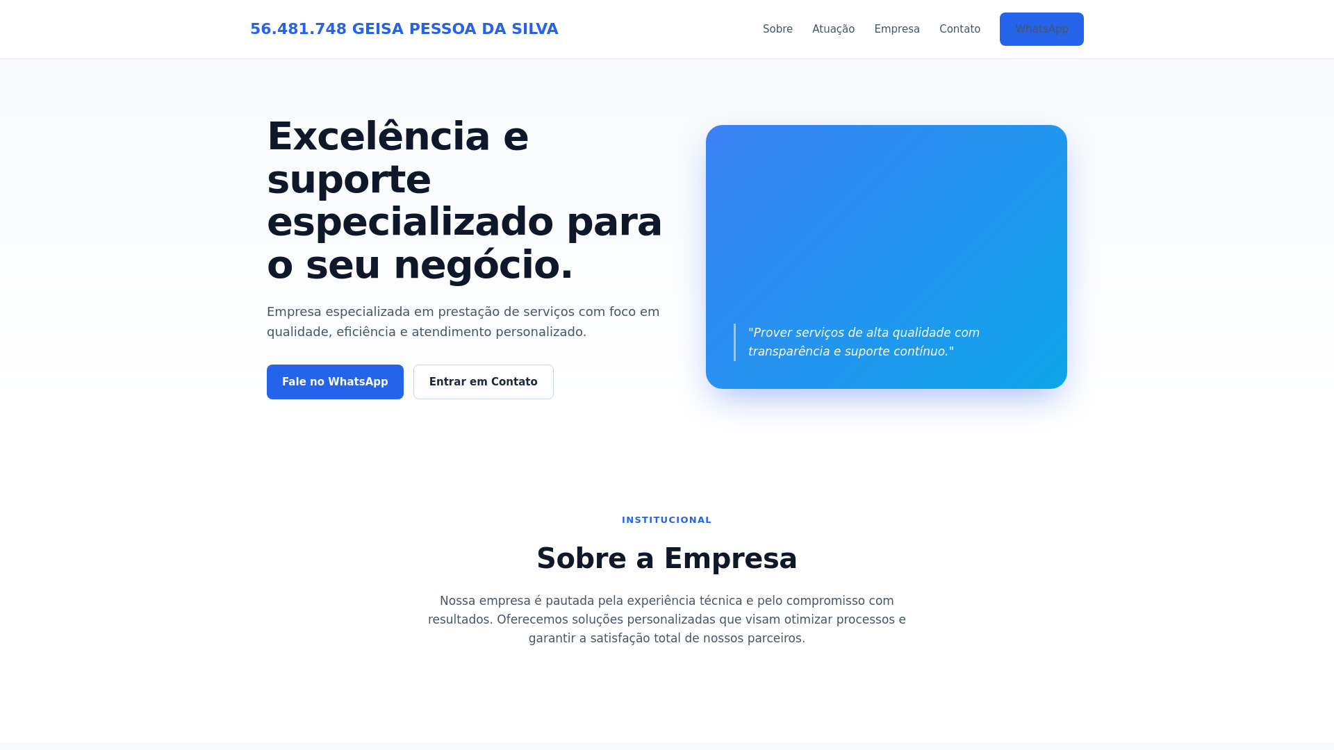 website screenshot of https://geisapessoadasilva.pages.dev/