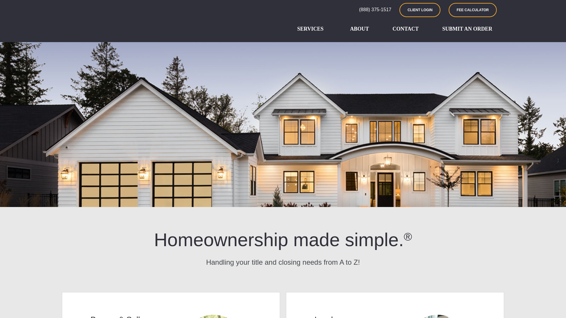website screenshot of https://www.vyllatitle.com/