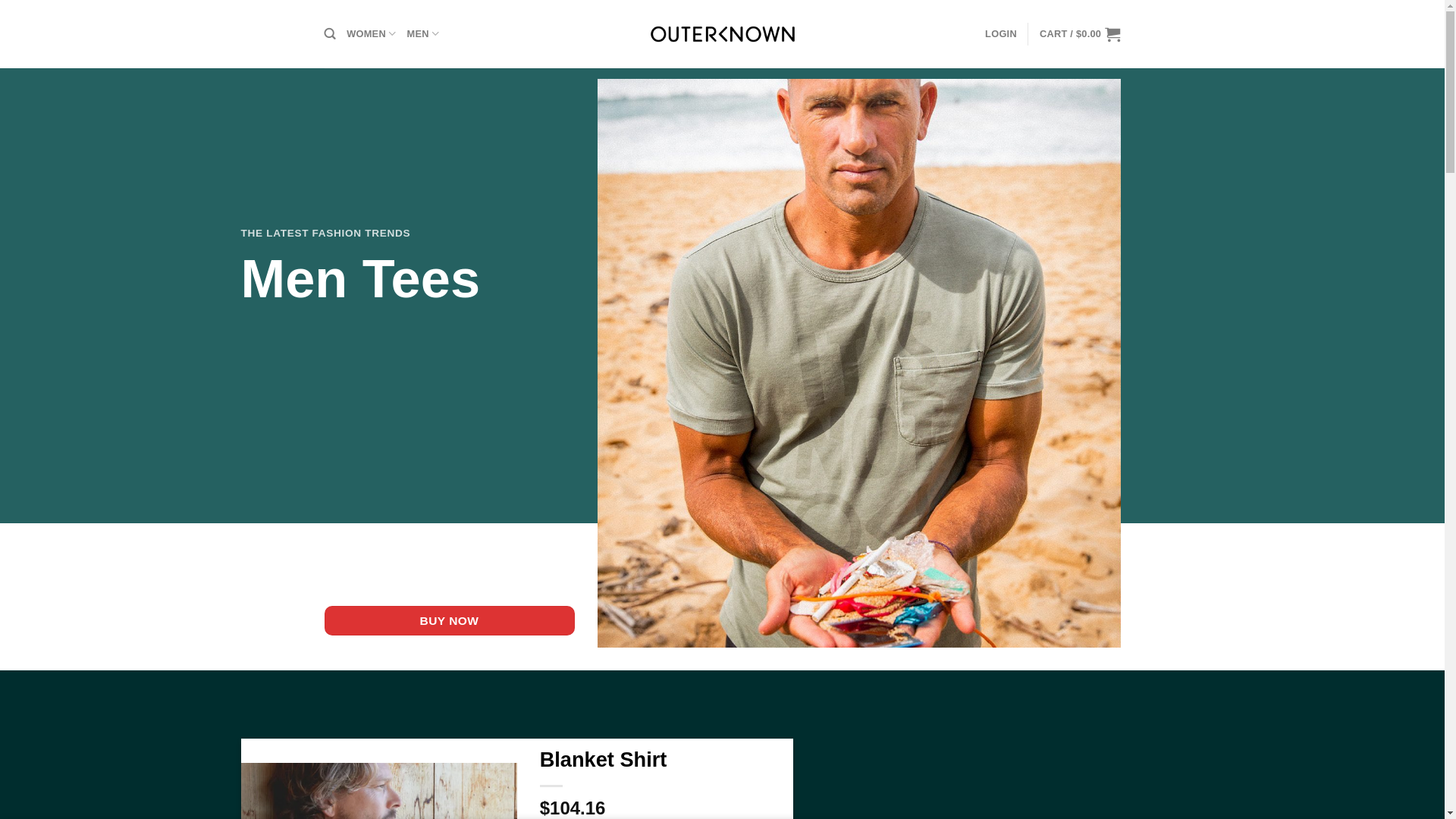 website screenshot of https://outerknownclothing.com/