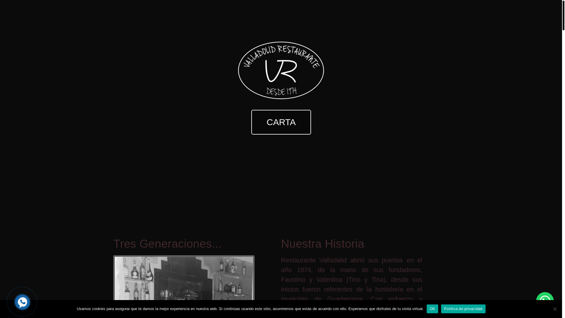 website screenshot of https://valladolidguadarrama.com/