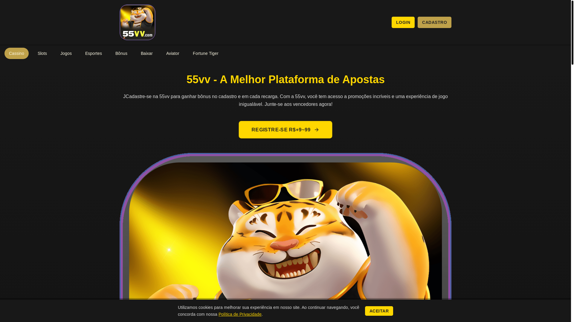 website screenshot of https://55vvin.com/
