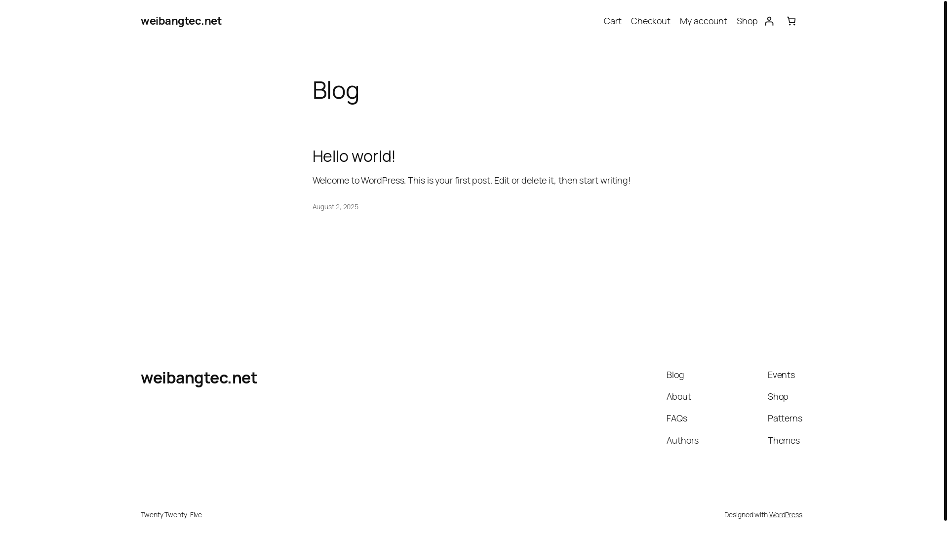 website screenshot of https://weibangtec.net/