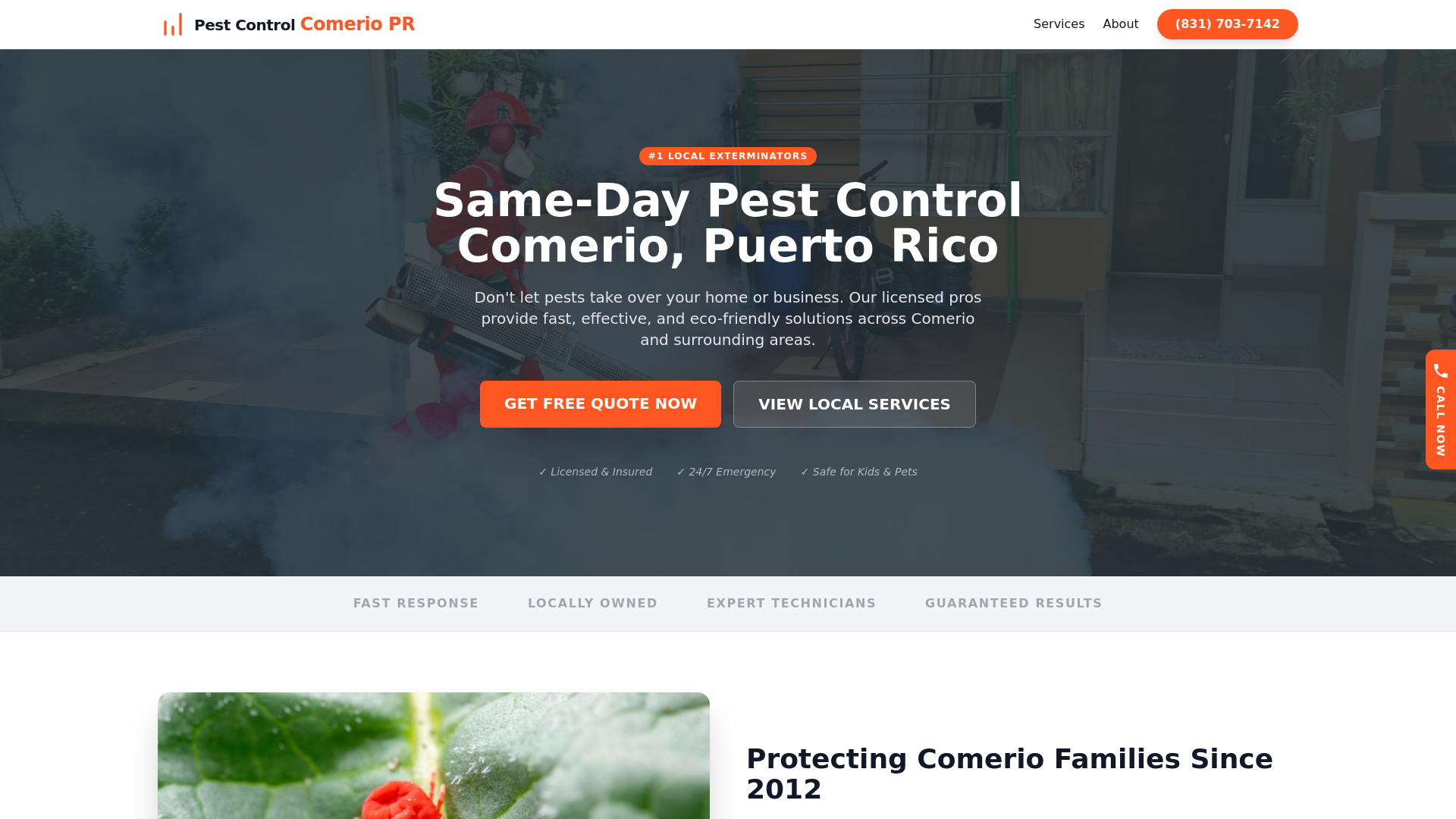 website screenshot of https://emergency-pest-control-comerio-pr.pages.dev/