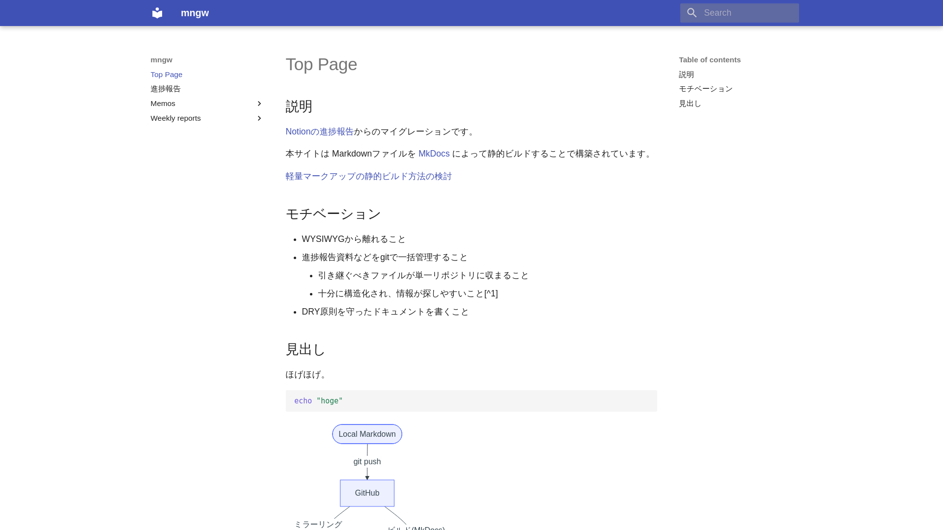 website screenshot of https://reports-mkdocs.pages.dev/