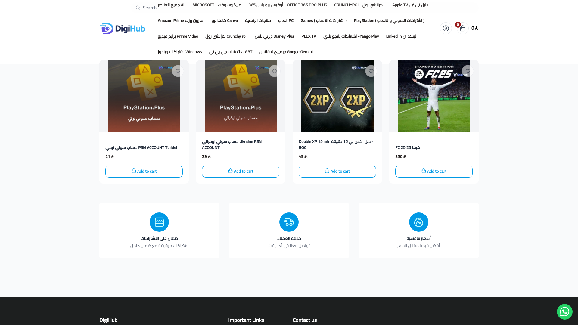 website screenshot of https://digihubsa.com/