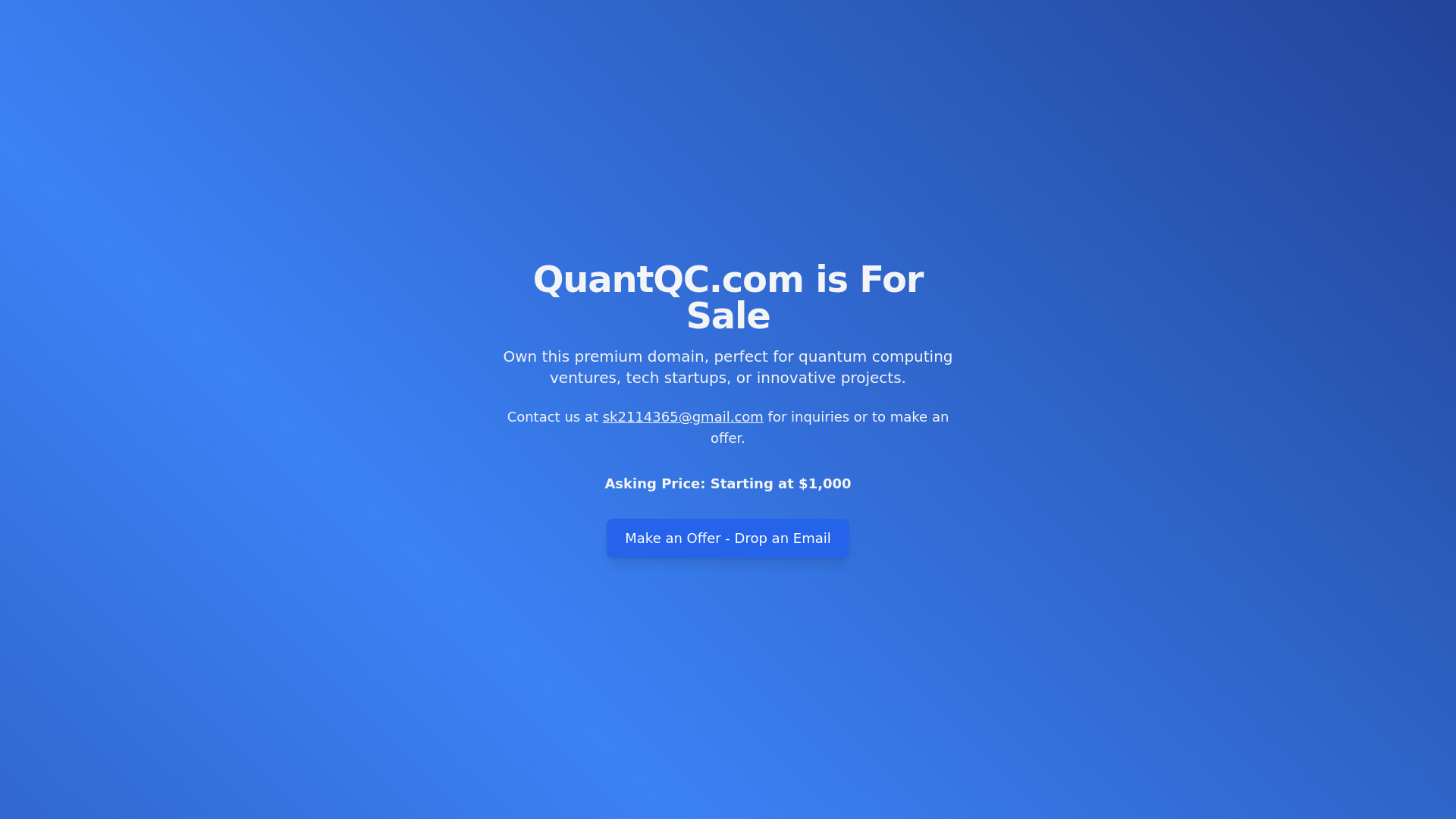 website screenshot of https://quantqc.com/