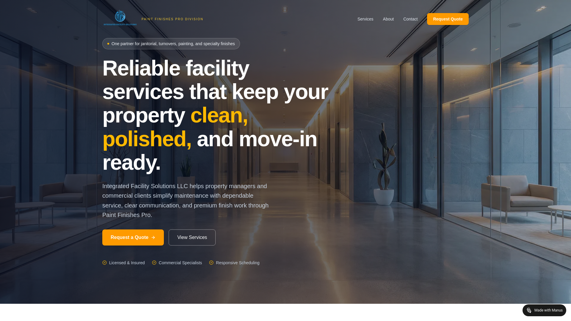 website screenshot of https://ifsfacilitysolutions.com/