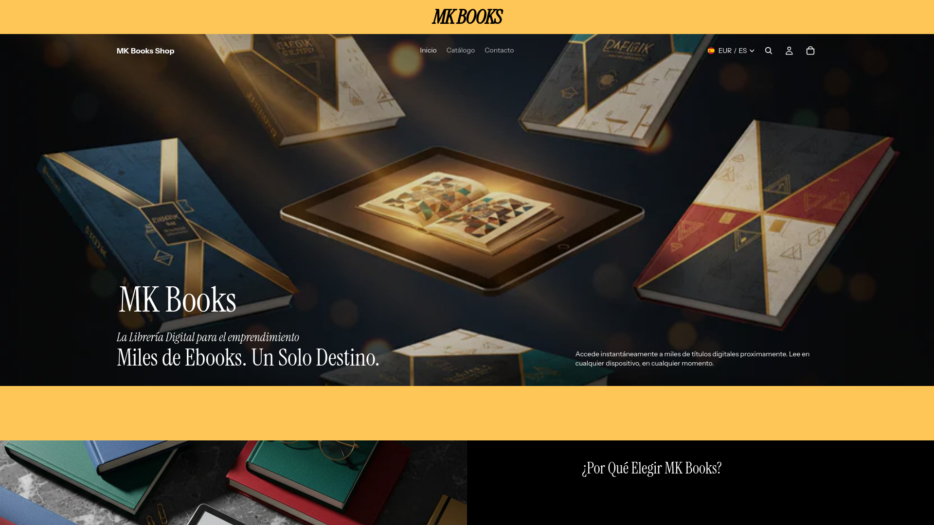website screenshot of https://mkbooks-shop.com/