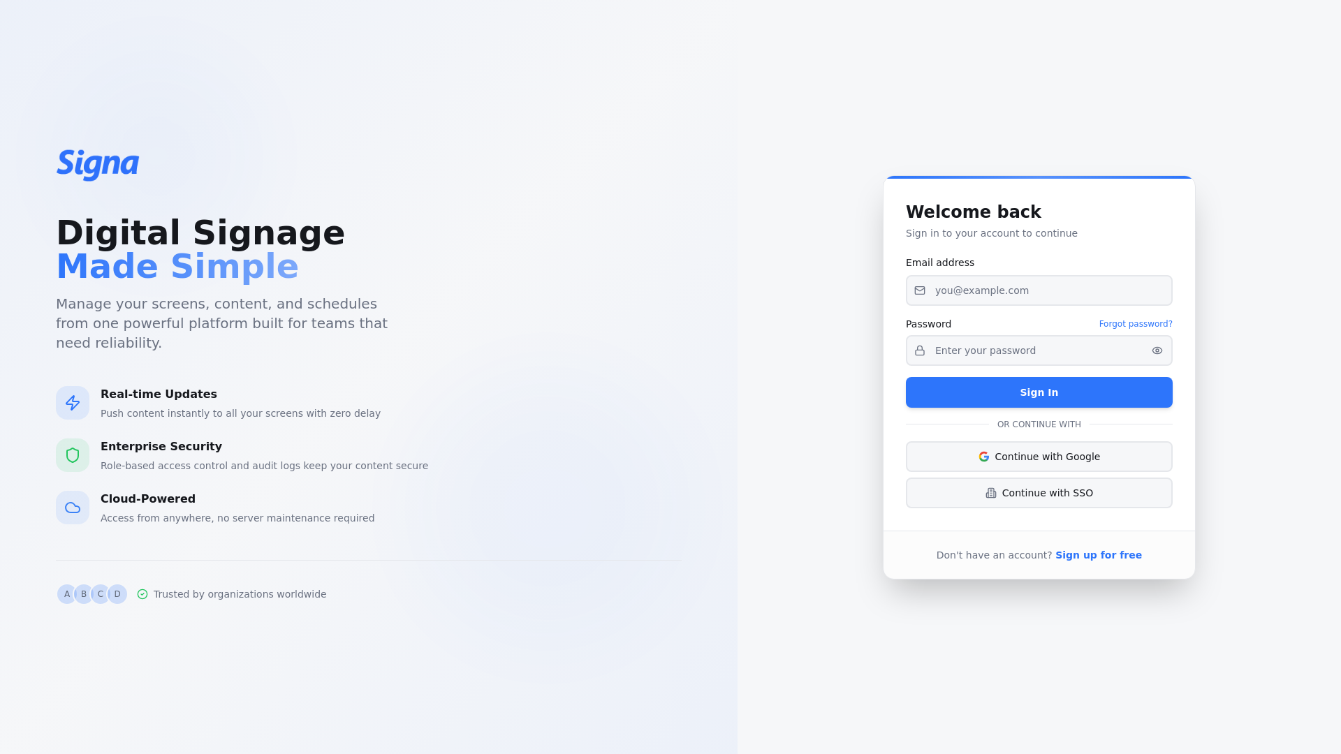 website screenshot of https://signa-application.pages.dev/