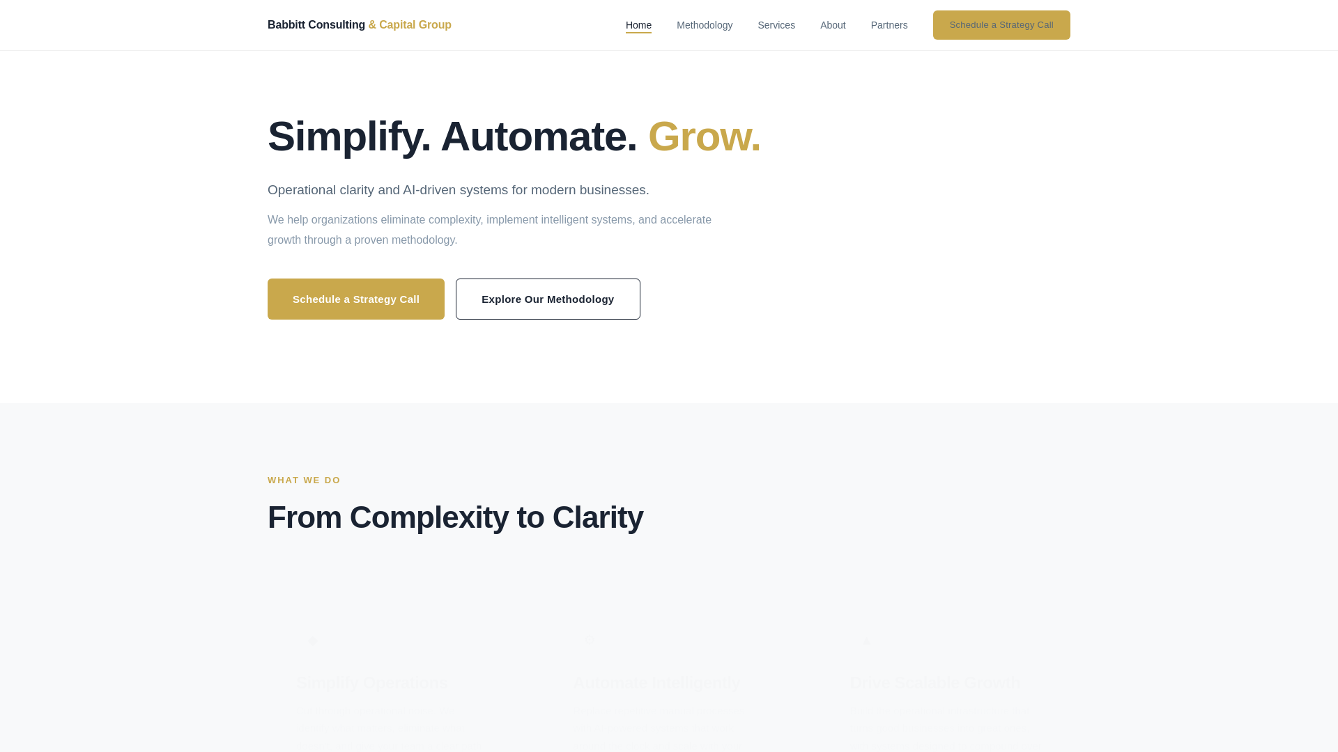 website screenshot of https://babbittcapital.com