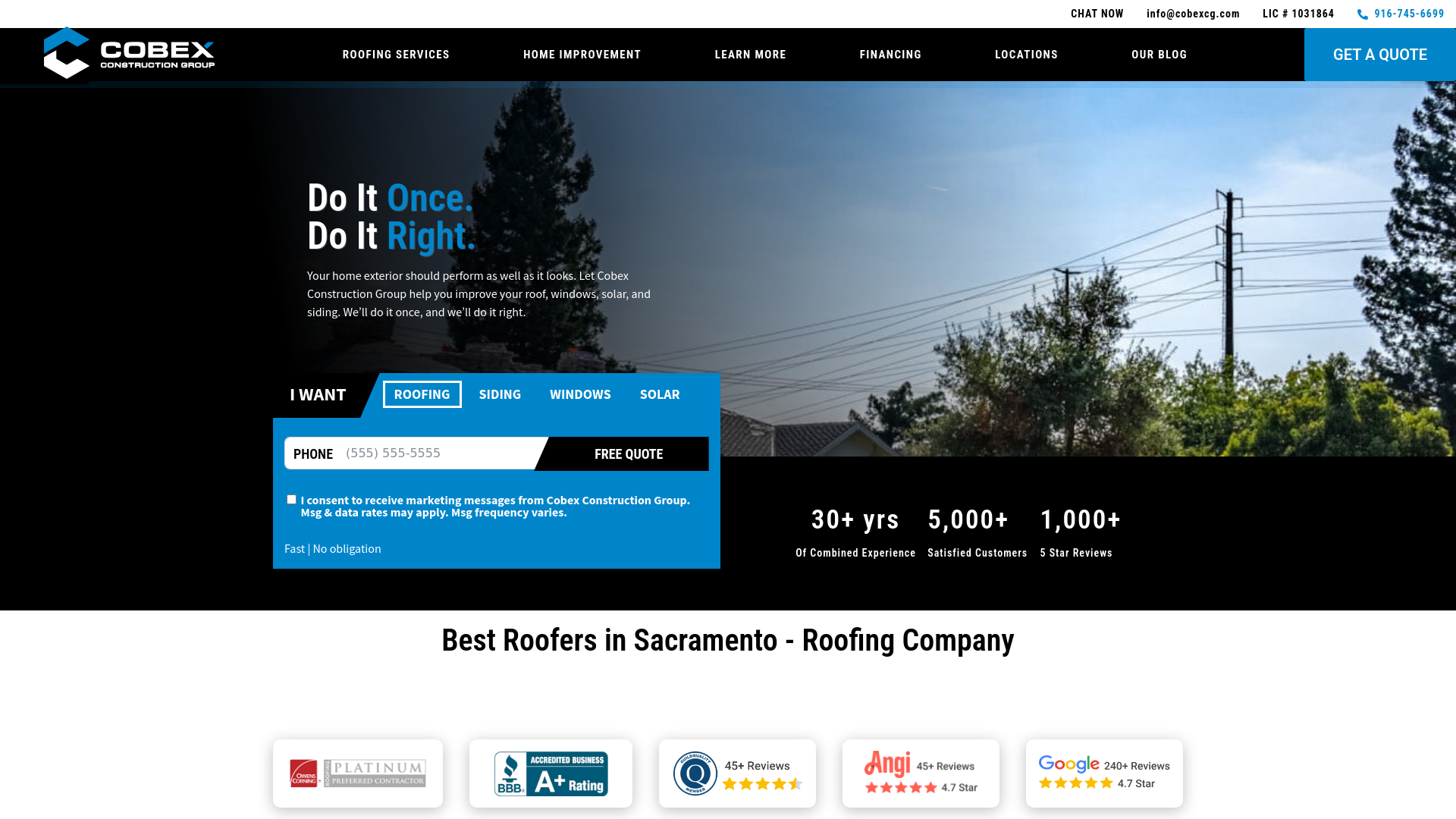 website screenshot of https://cobexconstructiongroup-california.com/