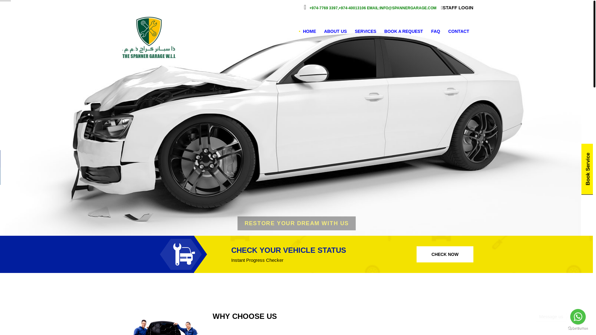website screenshot of https://spanner-garage.pages.dev/
