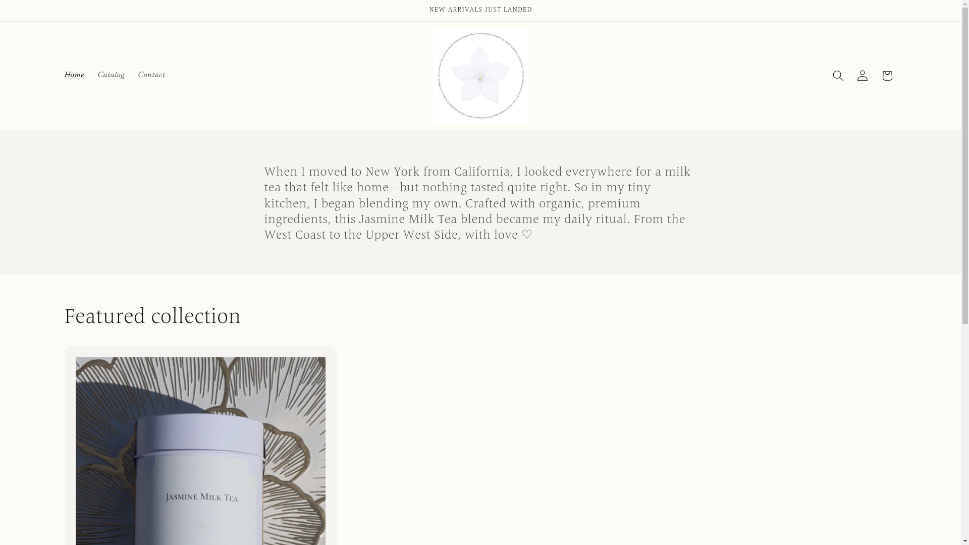 website screenshot of https://jasminemilkteabb.com/