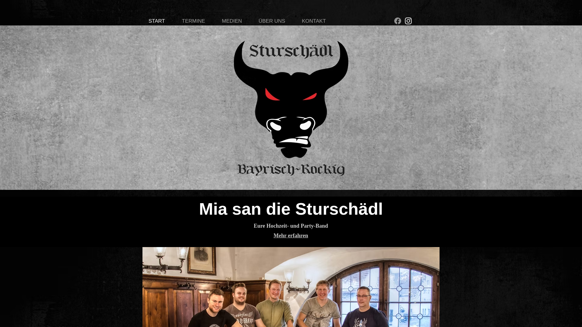 website screenshot of https://sturschaedlband.de/