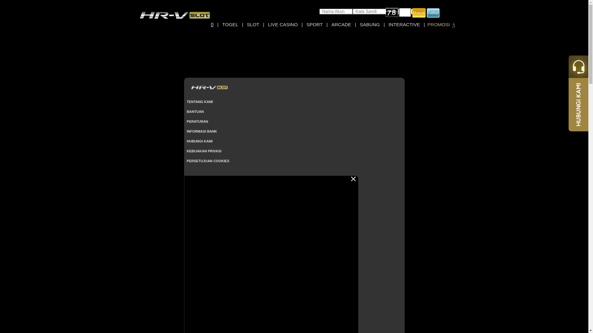 website screenshot of https://hrvslot3124.com/