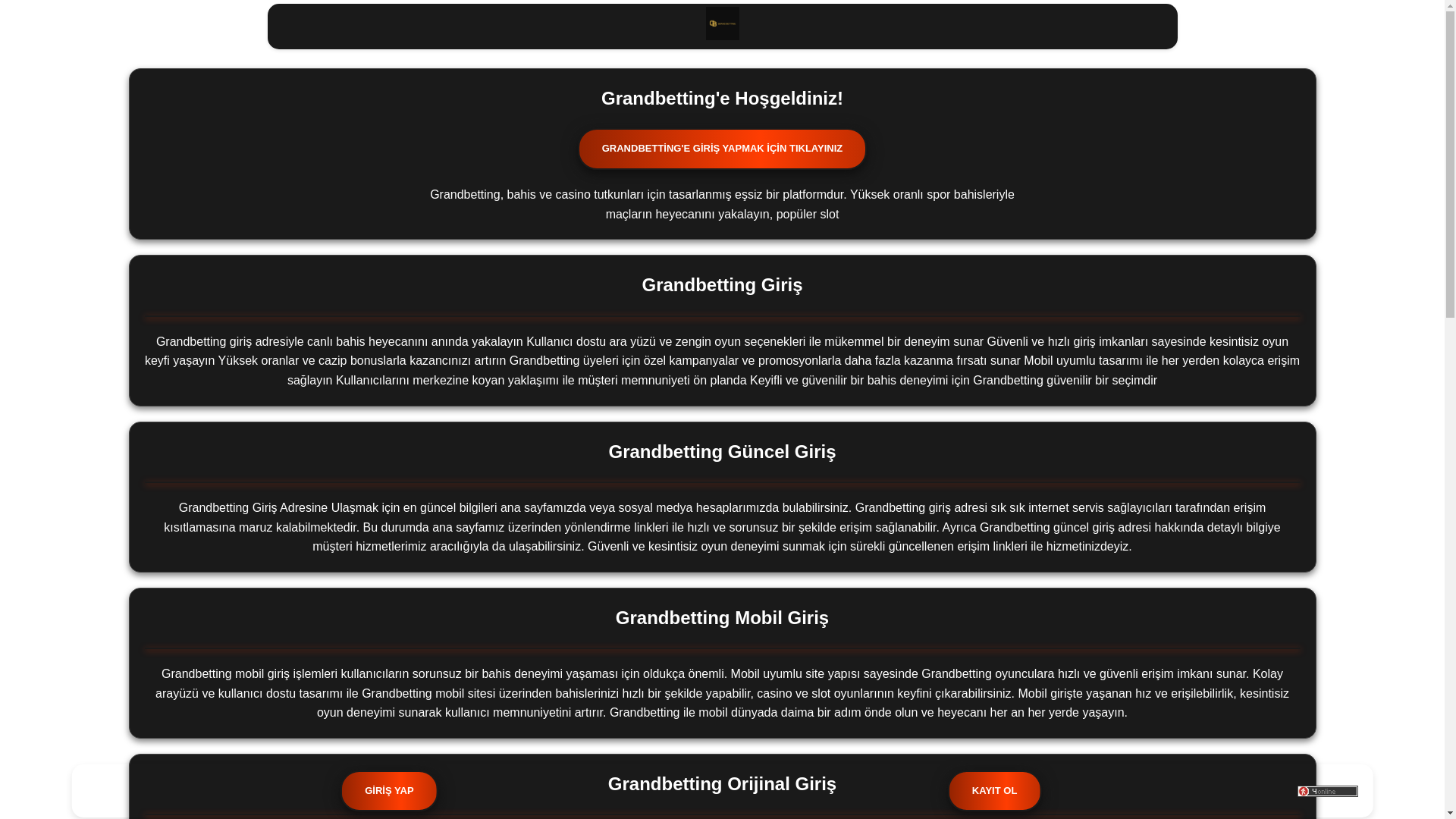 website screenshot of https://grandbettingdogru.com/