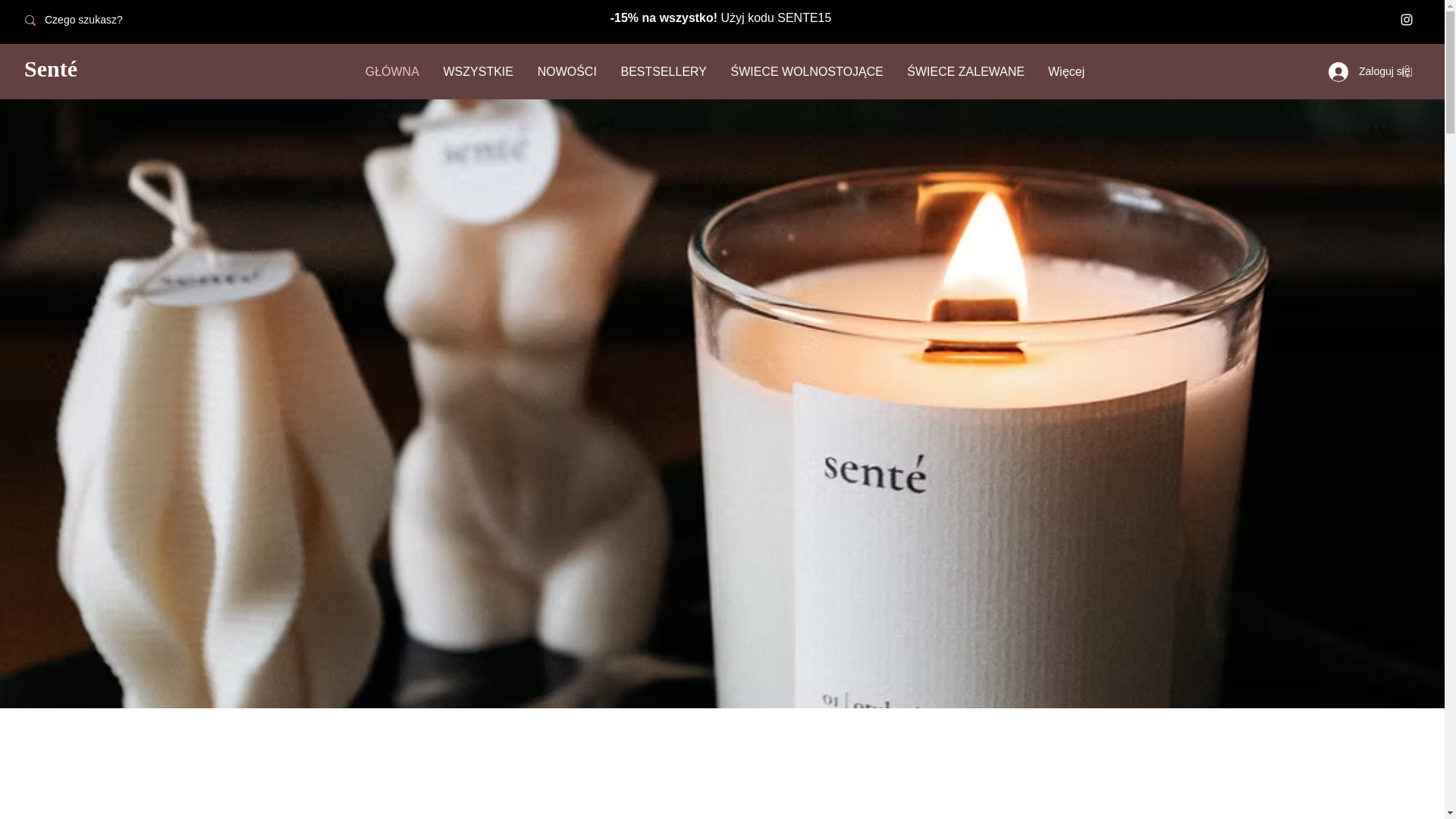 website screenshot of https://sentestore.pl/